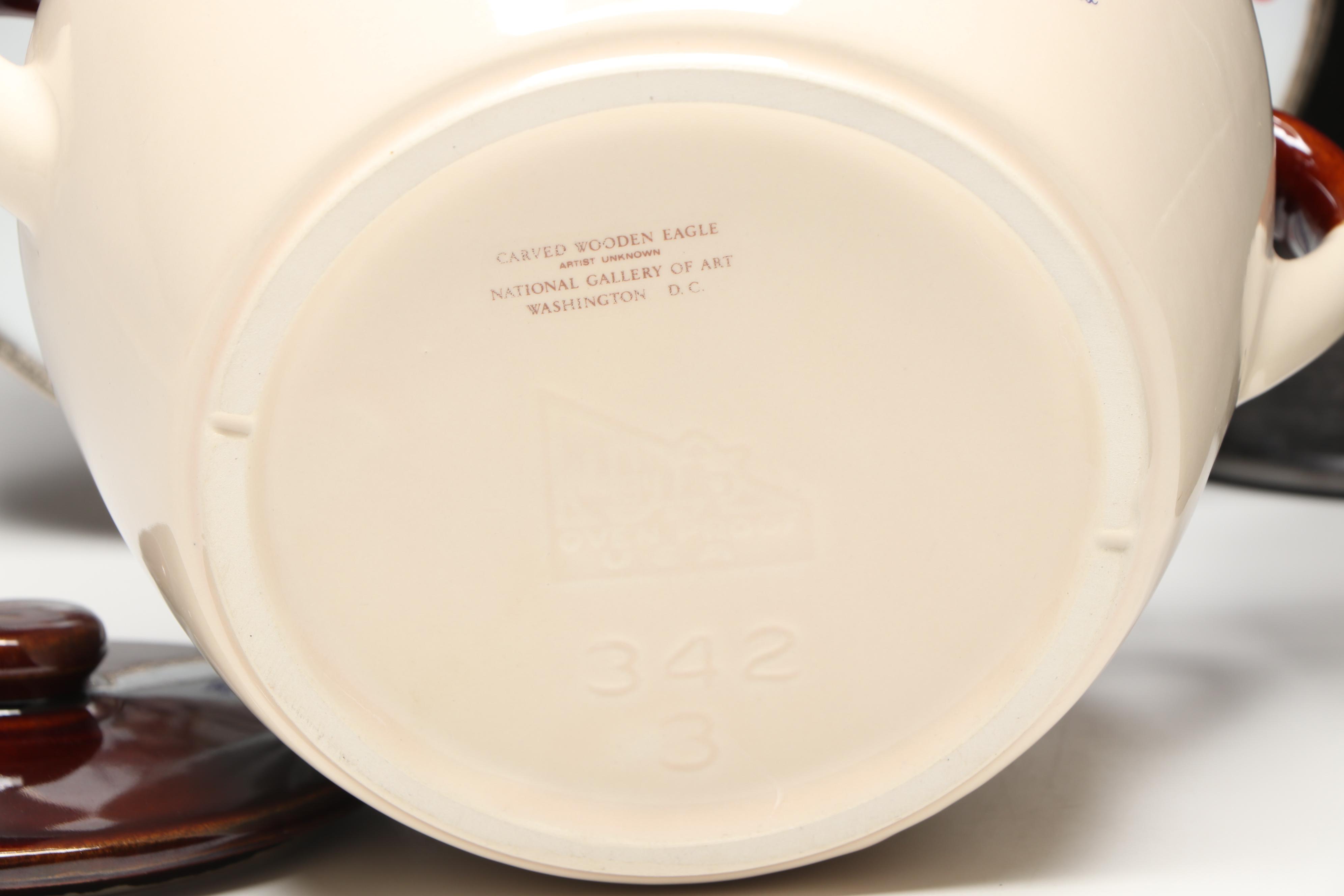 McCoy 1976 Commemorative Bean Pots, Cast Iron Muffin Pan with Other Metal Décor