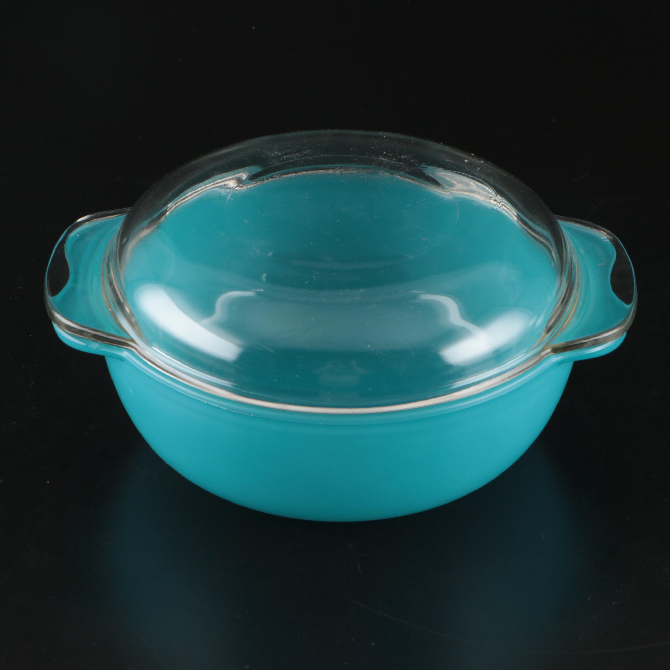 Corning Ware "French White" Covered Casserole with Crown Pyrex and More Bakeware