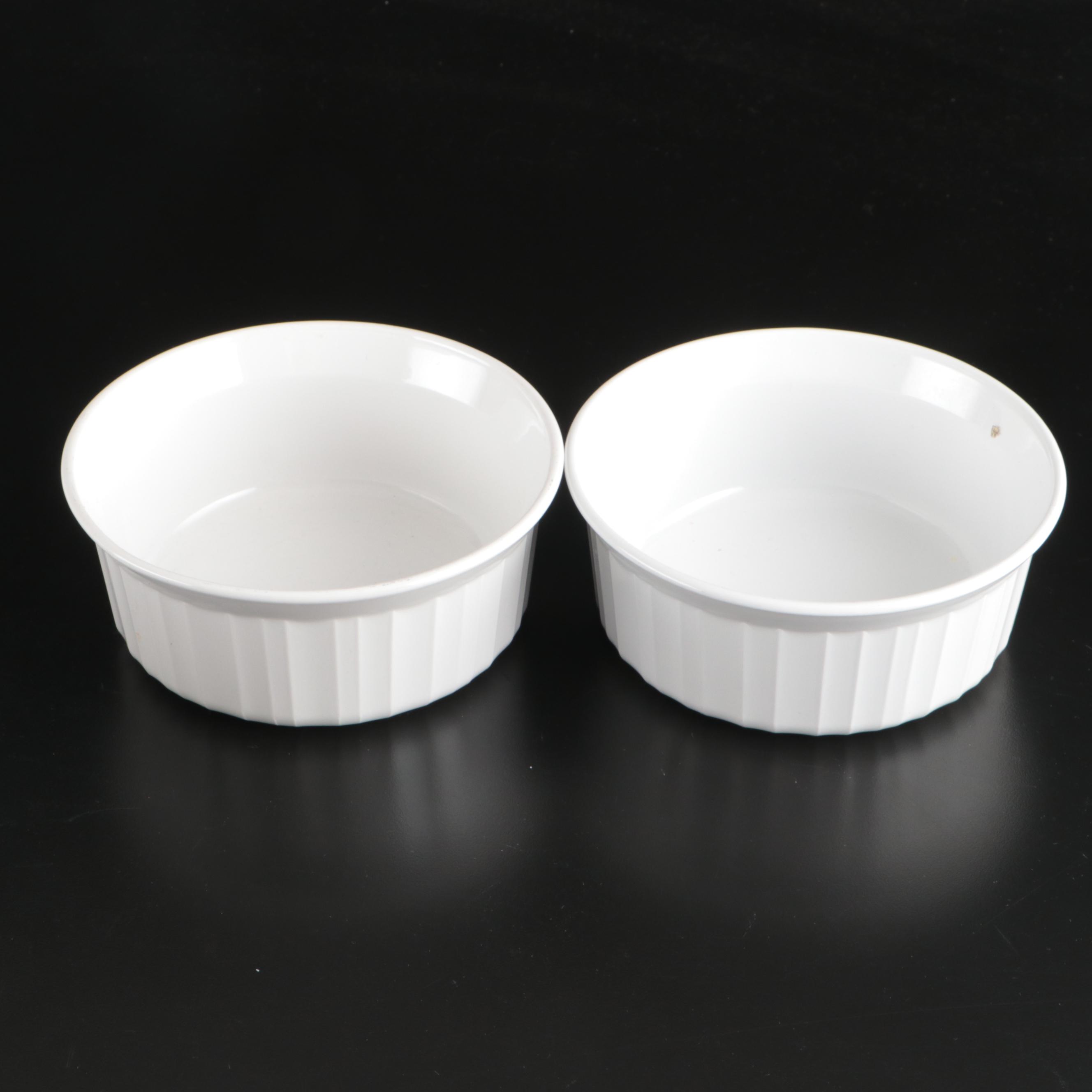 Corning Ware "French White" Covered Casserole with Crown Pyrex and More Bakeware