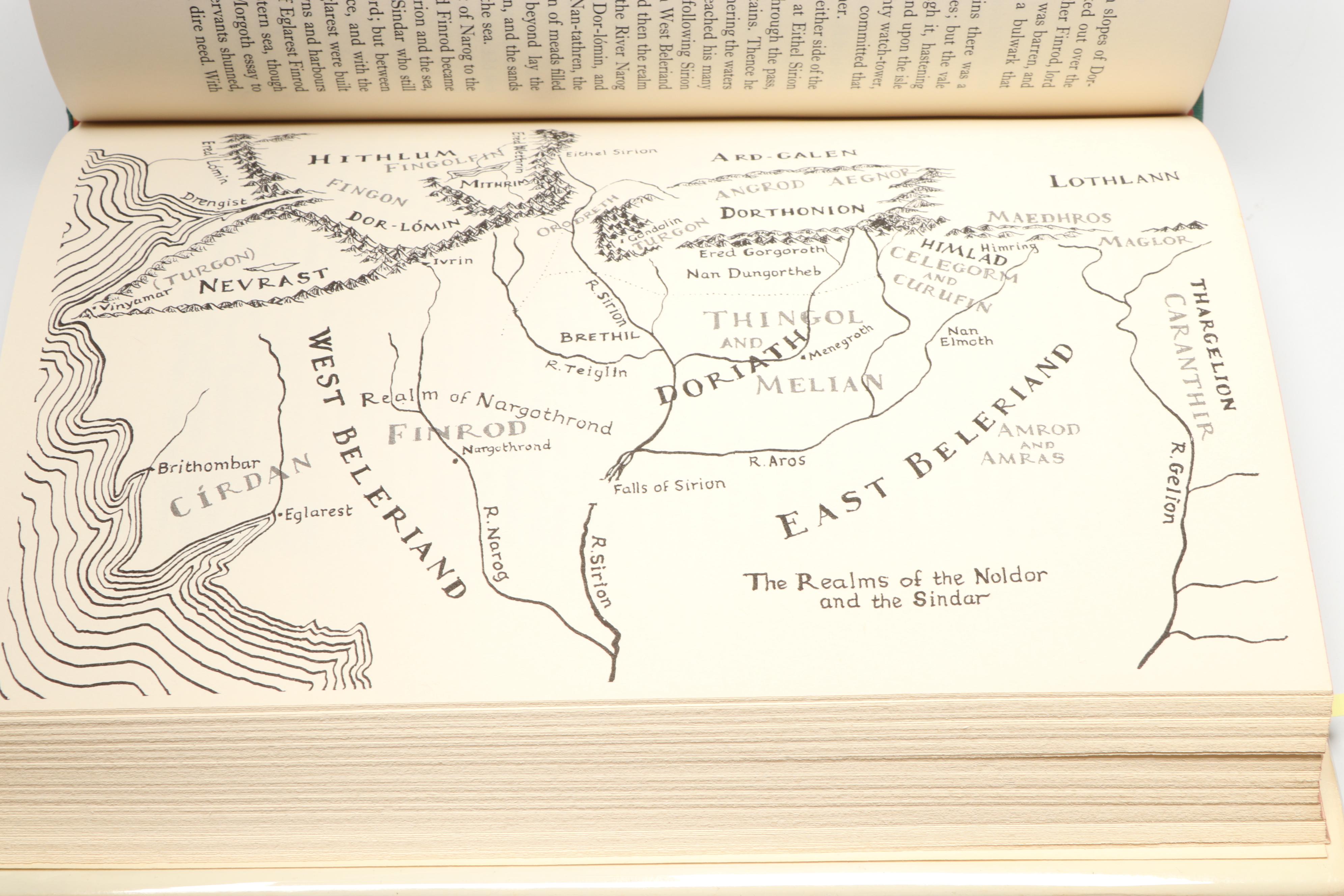 First American Edition "The Silmarillion" by J. R. R. Tolkien with Map, 1977