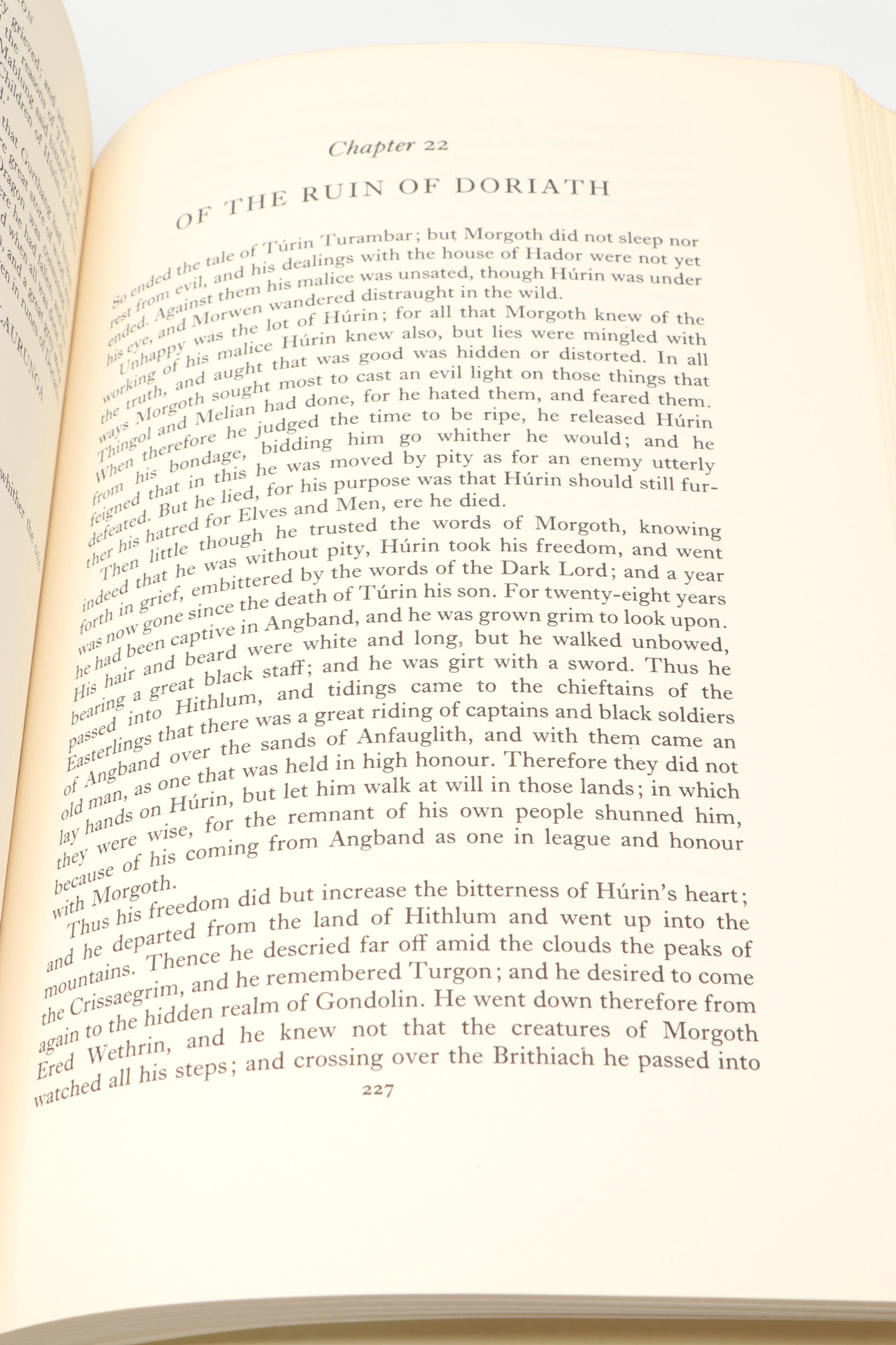 First American Edition "The Silmarillion" by J. R. R. Tolkien with Map, 1977