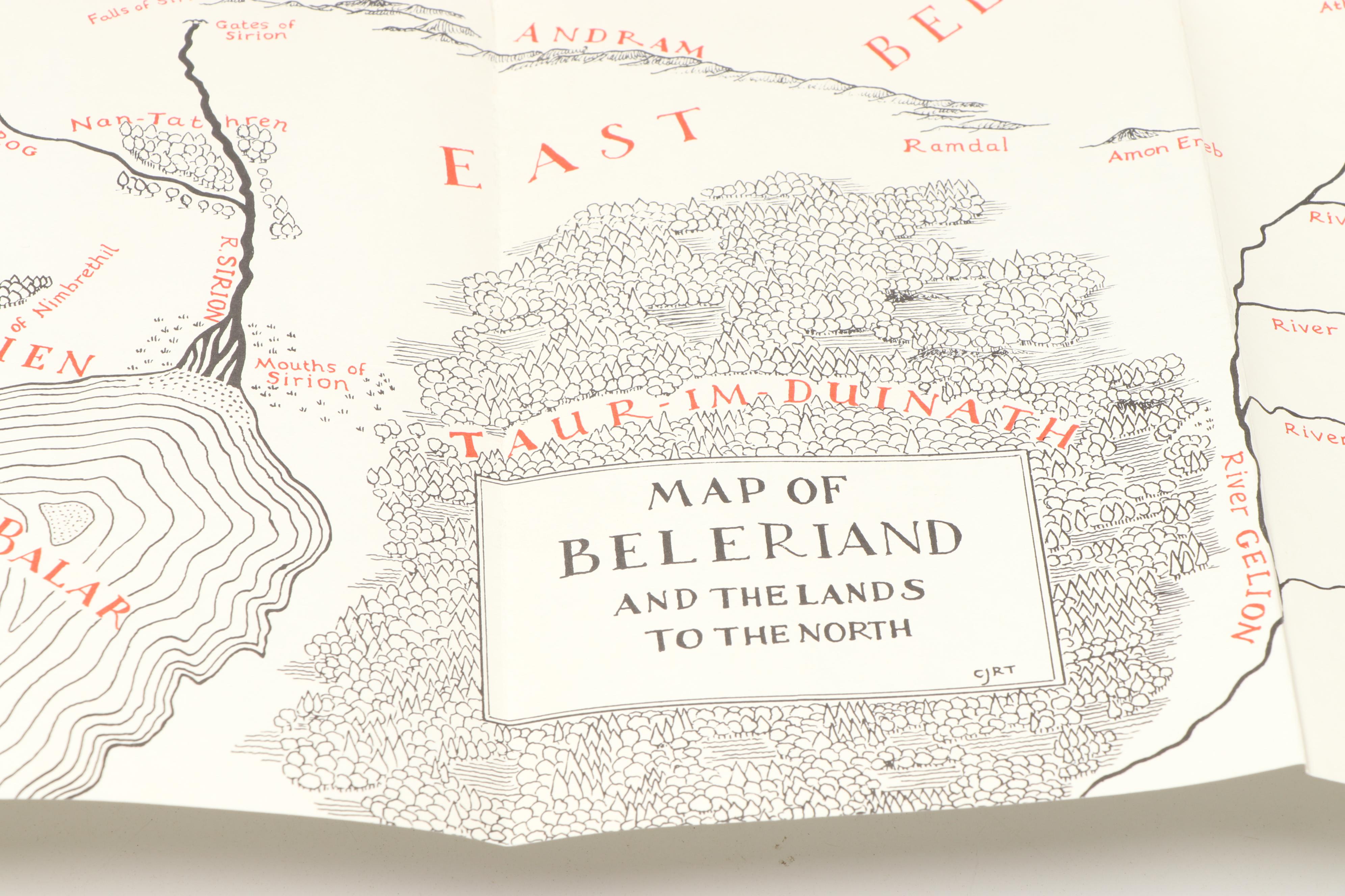 First American Edition "The Silmarillion" by J. R. R. Tolkien with Map, 1977