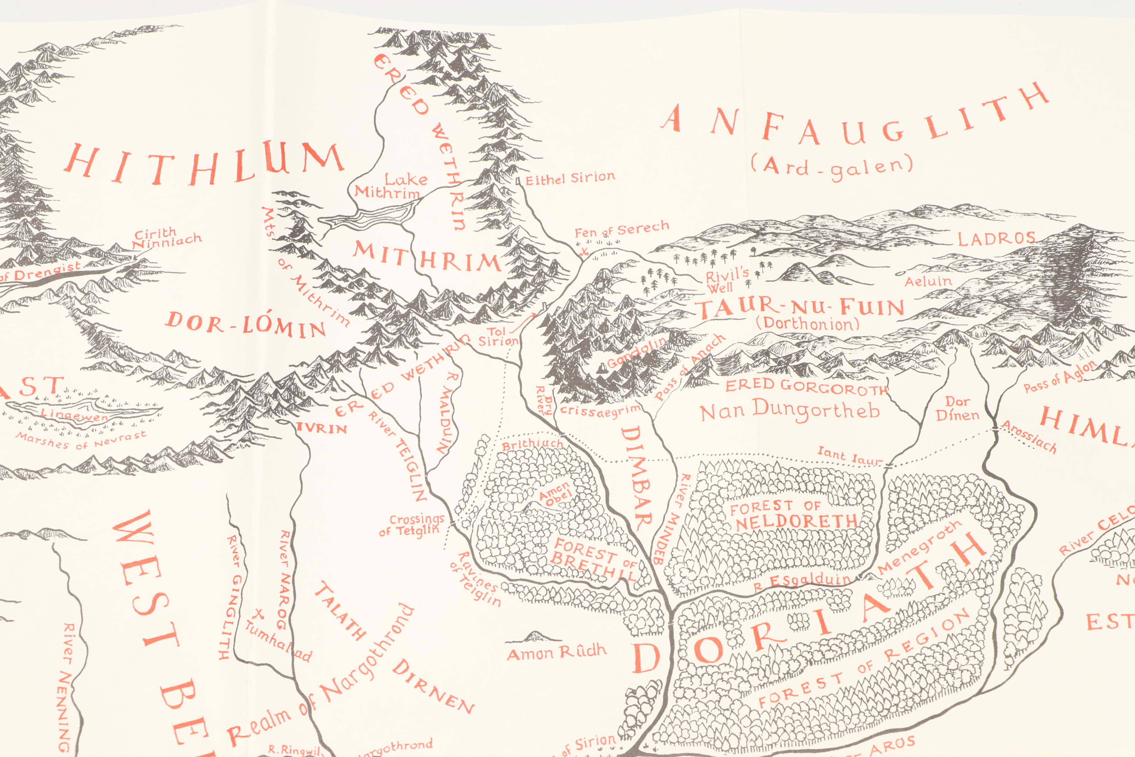 First American Edition "The Silmarillion" by J. R. R. Tolkien with Map, 1977