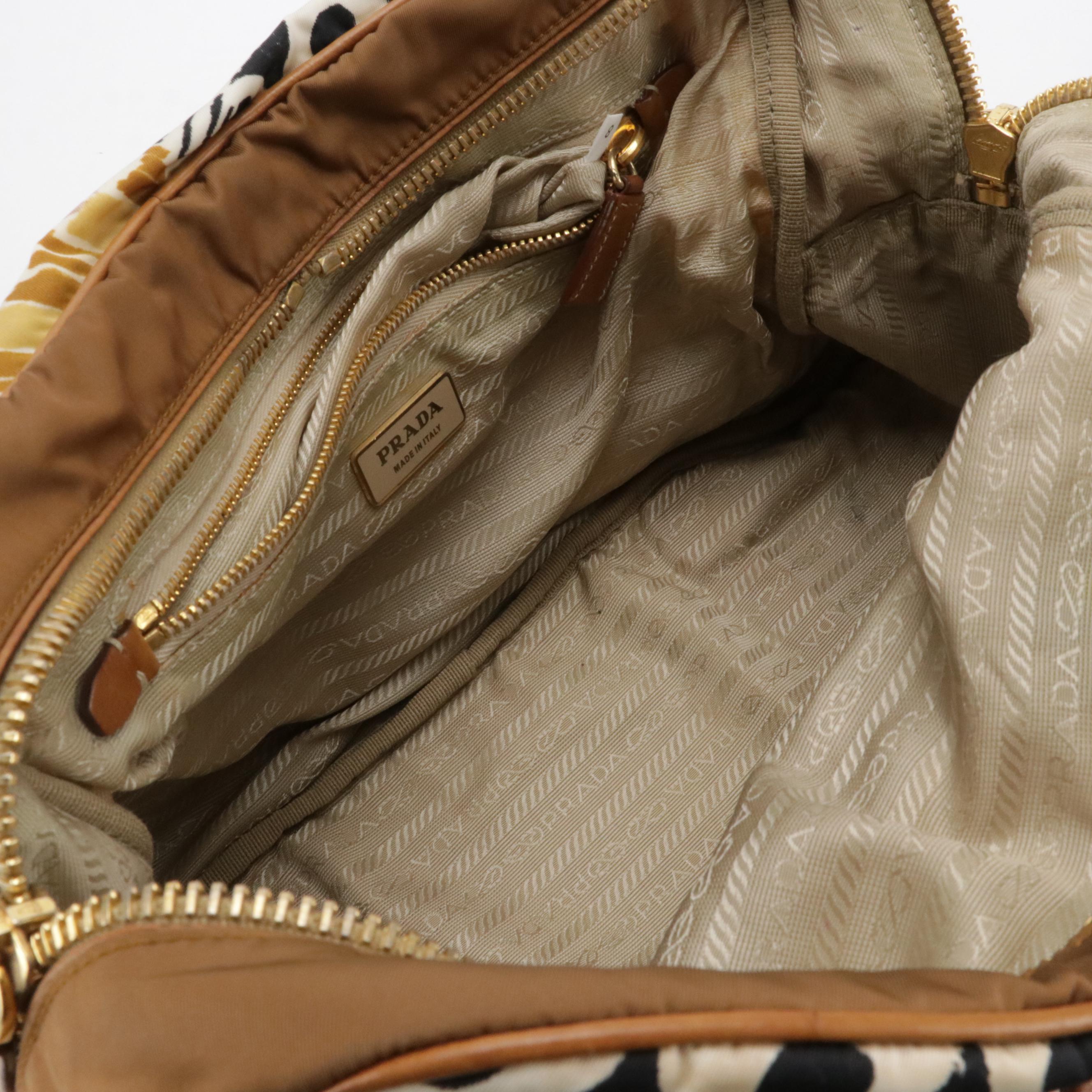 Prada Zippered Satchel Bag in St. Venezi Tessuto Nylon and Leather Trim