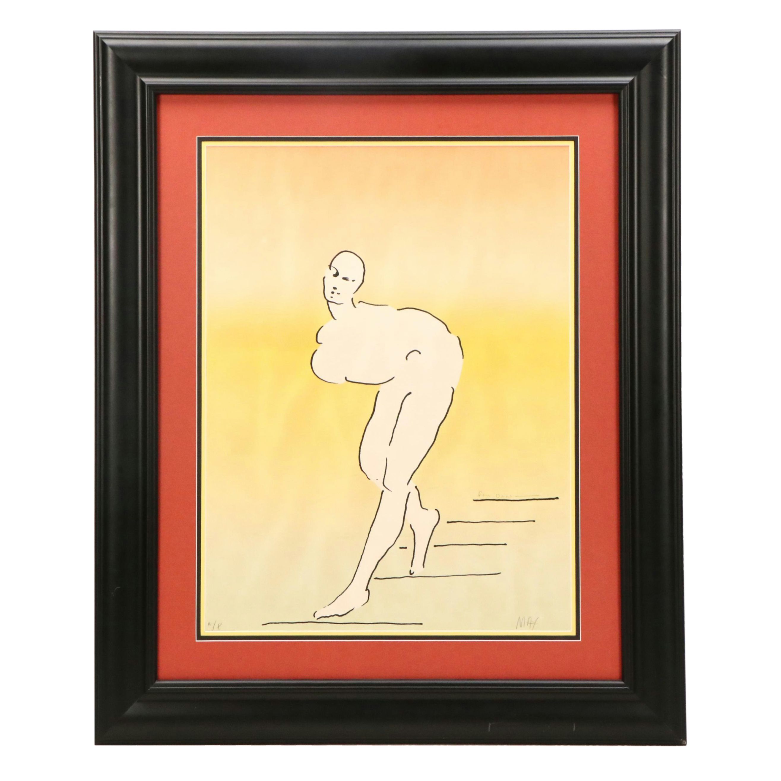 Peter Max Serigraph "Nude Descending," 1974–1975
