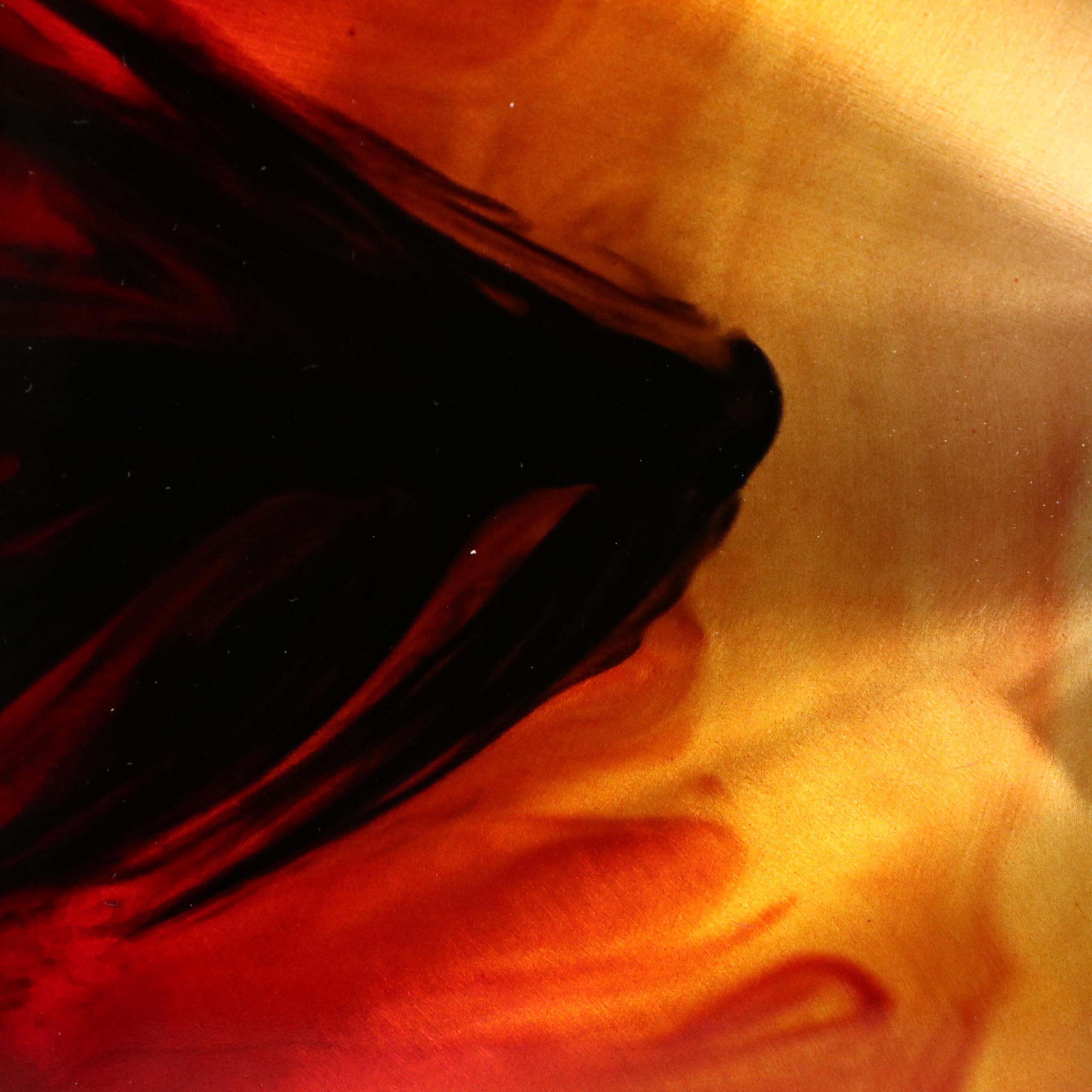 Chris DeRubeis Mixed Media Painting "Mini Burst Red," Circa 2017