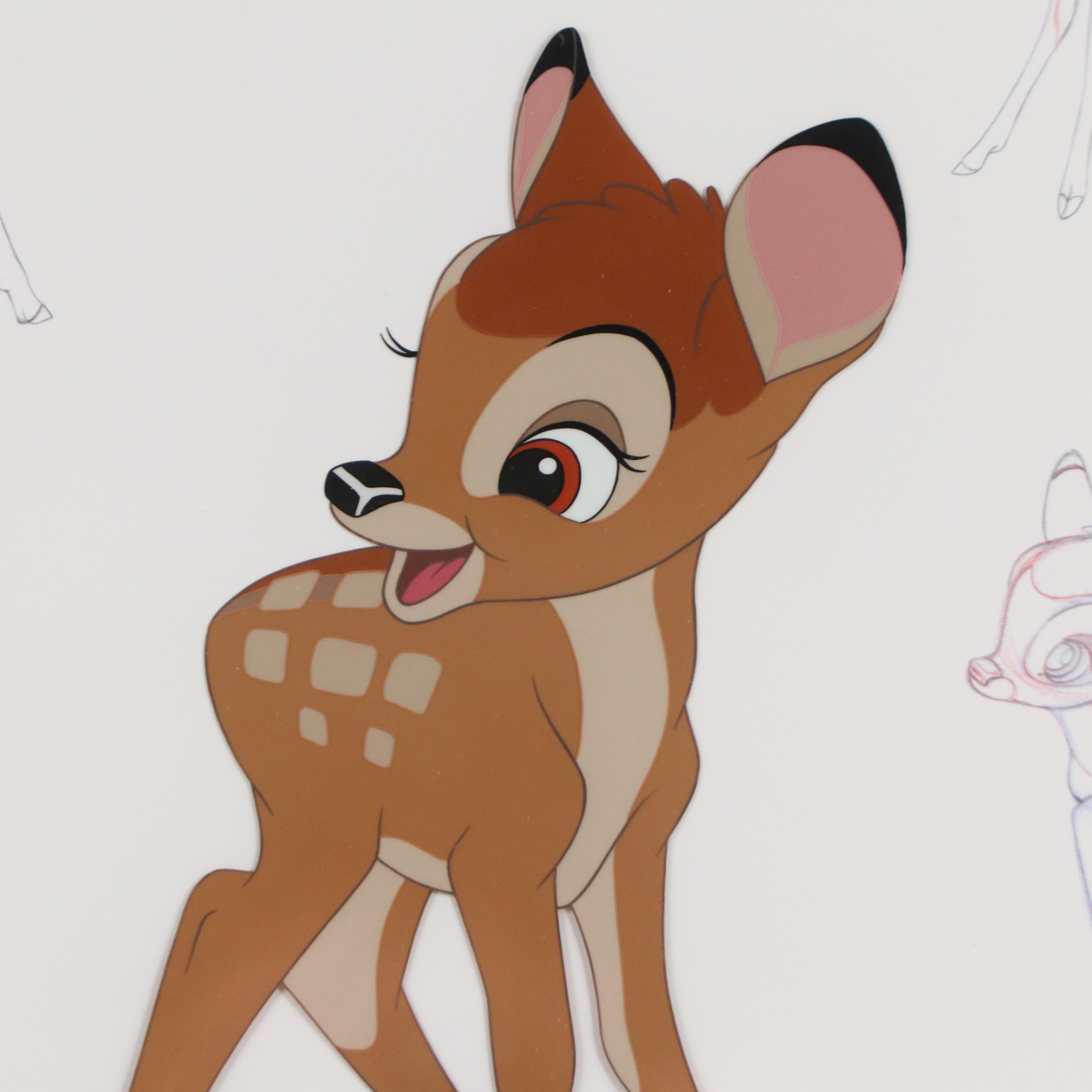 Disney Sericel "Bambi" Signed by Frank Thomas, 1995