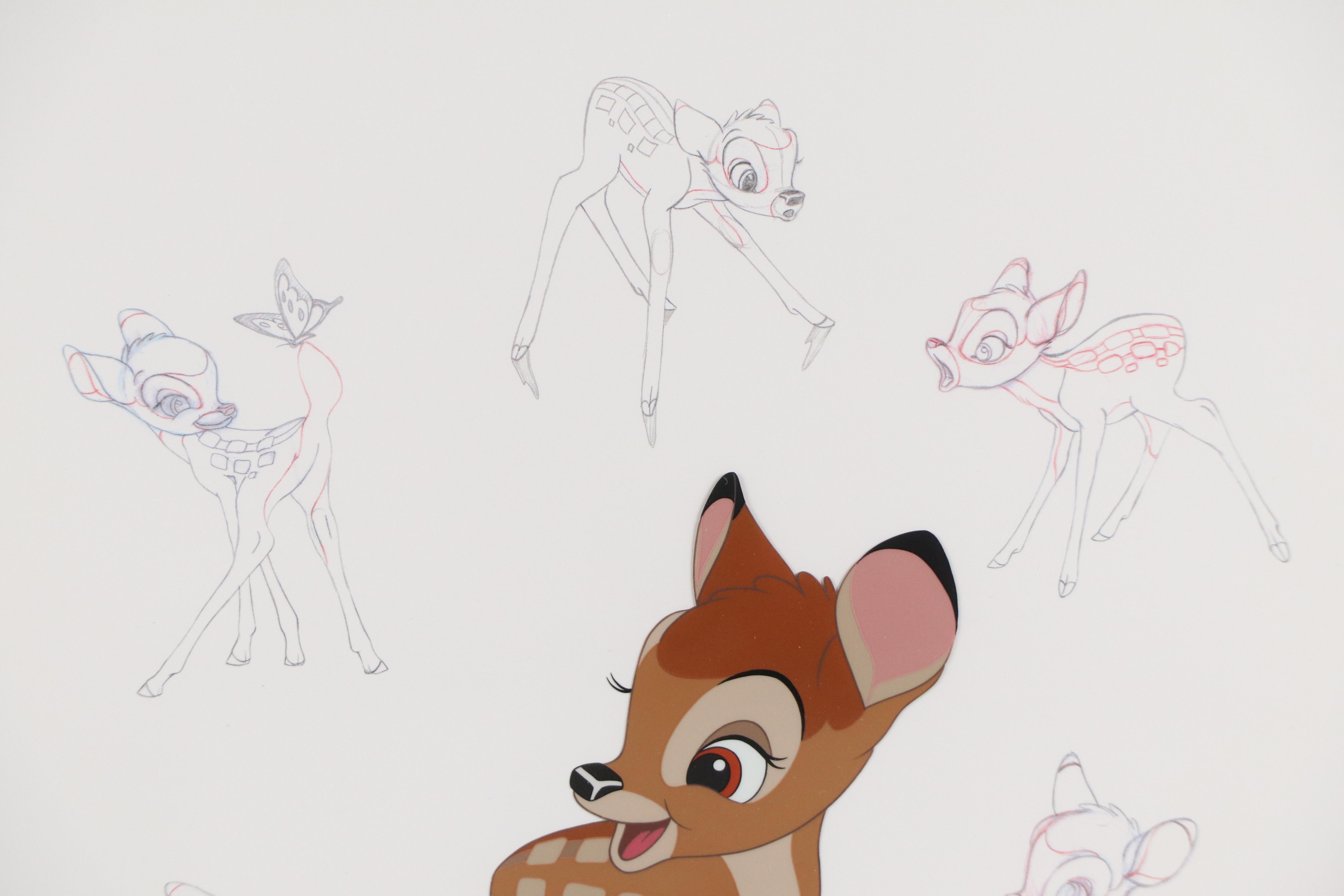 Disney Sericel "Bambi" Signed by Frank Thomas, 1995