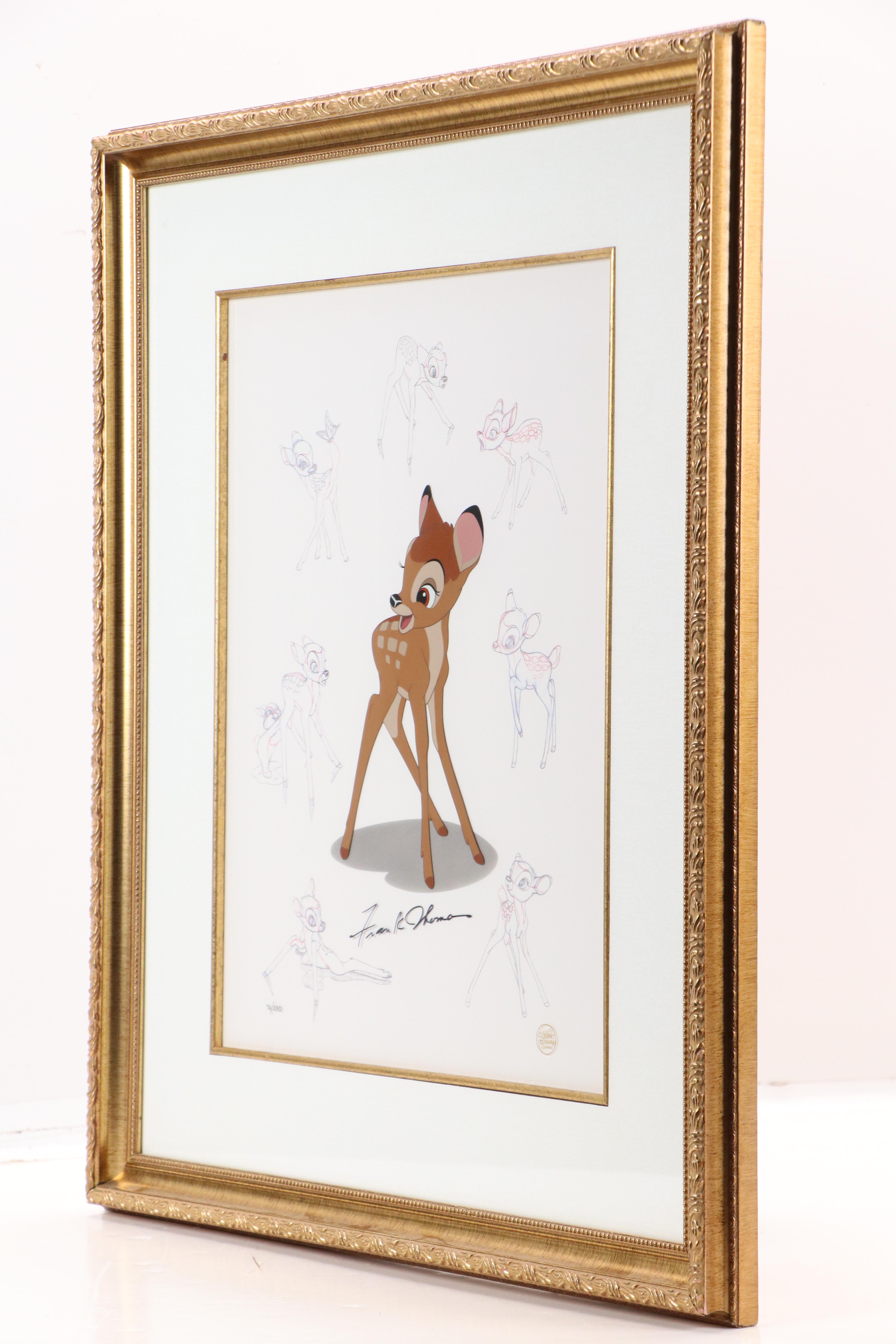 Disney Sericel "Bambi" Signed by Frank Thomas, 1995