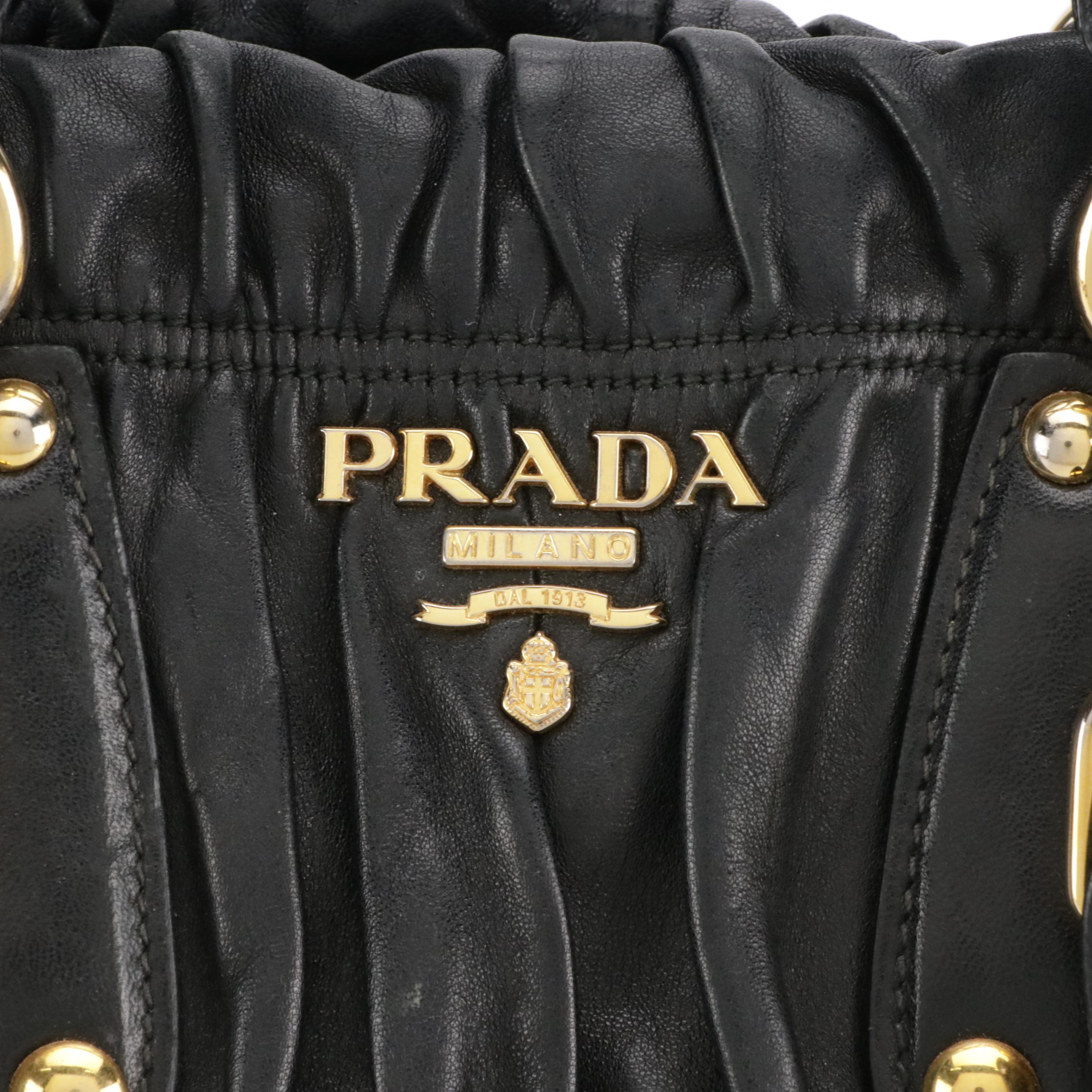 Prada Gaufre Black Nappa Leather Two-Way Bag