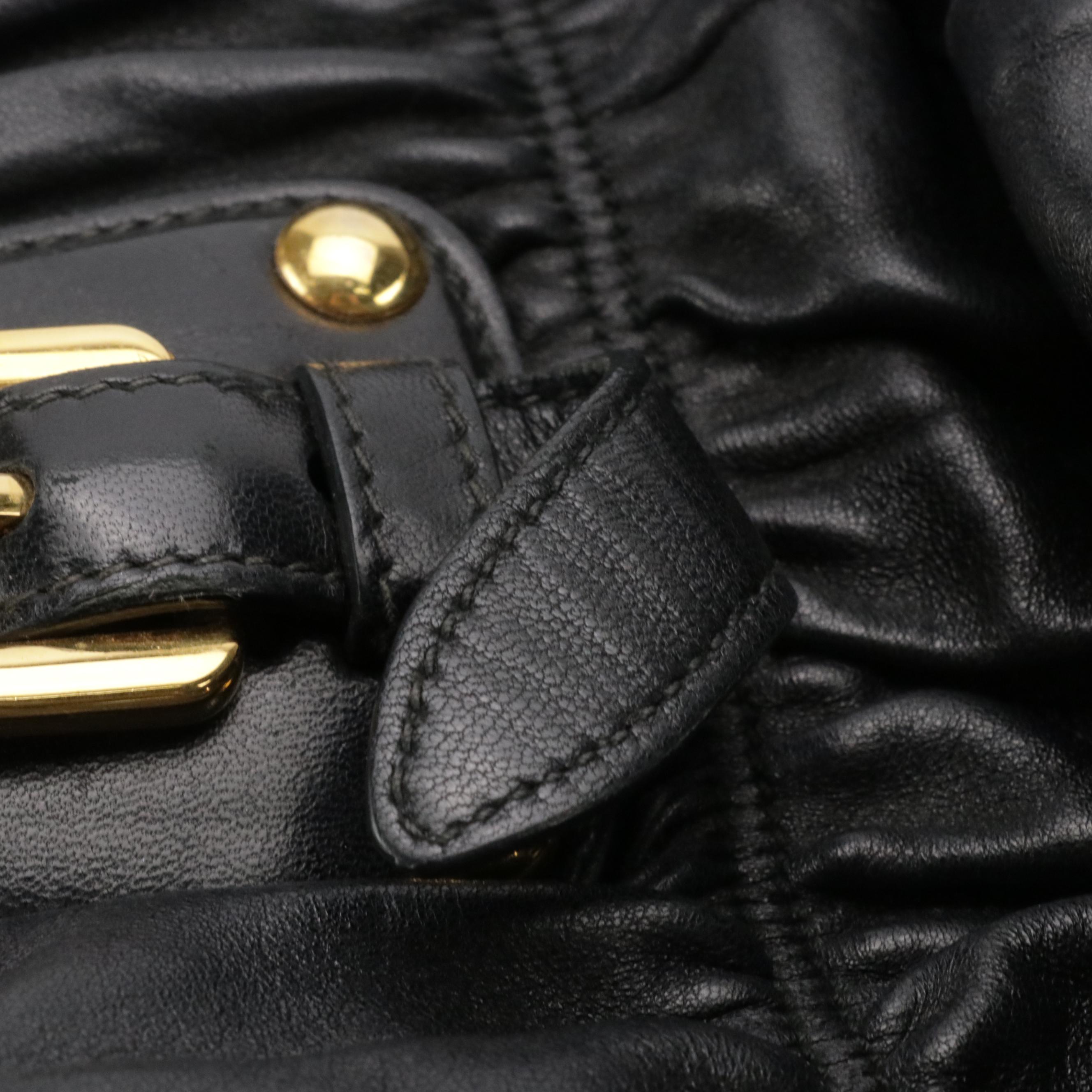 Prada Gaufre Black Nappa Leather Two-Way Bag