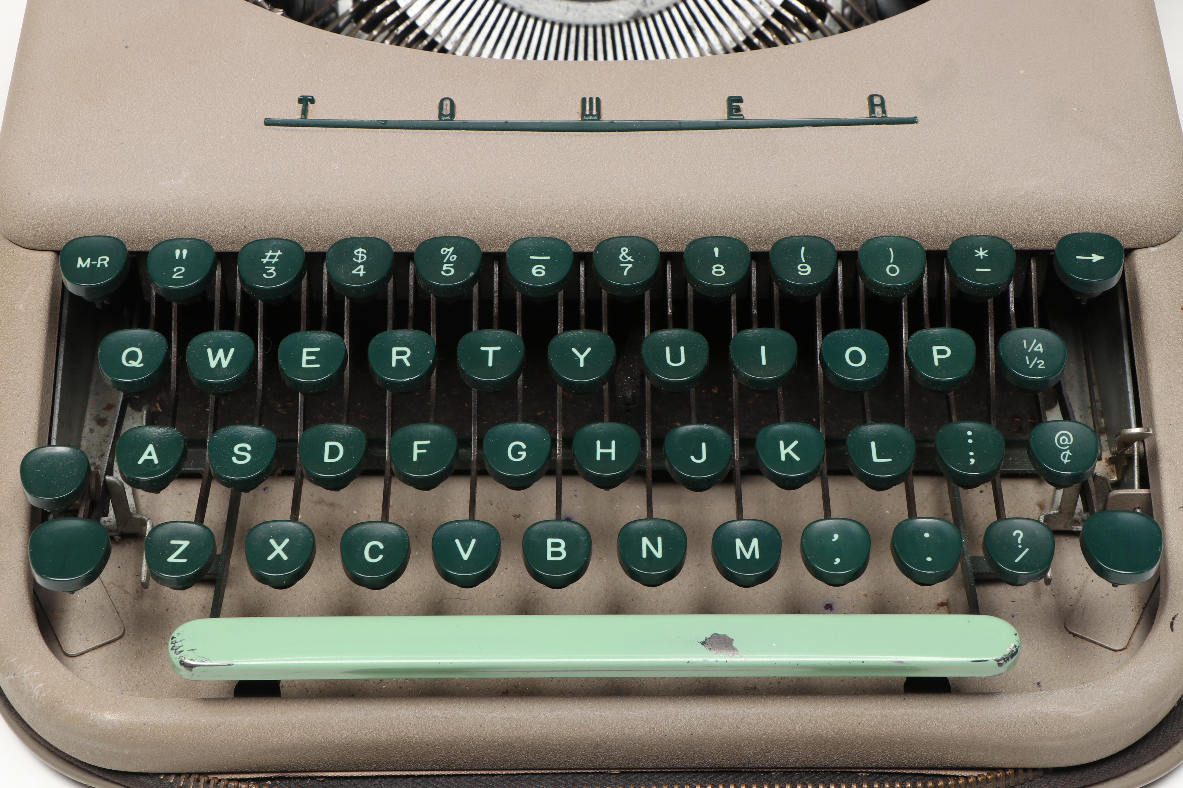 Tower Chieftan II Typewriter with Carrying Case, Mid-20th C.