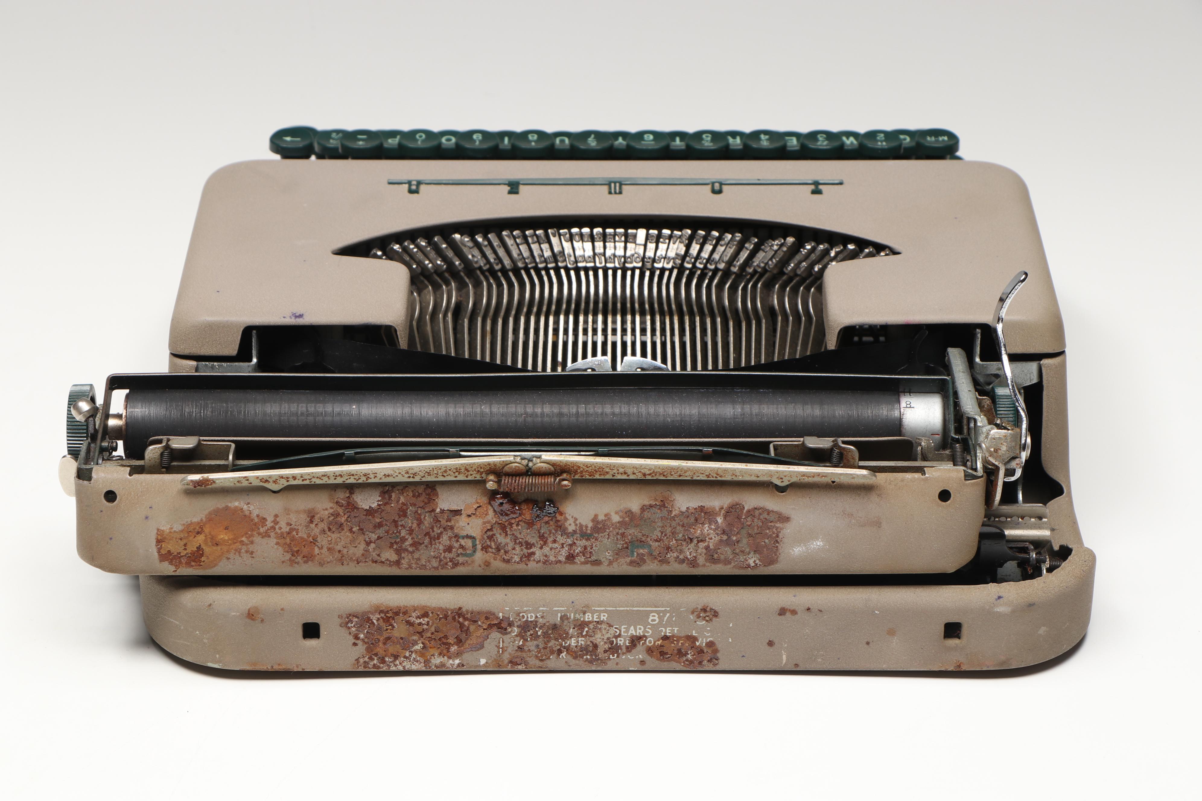Tower Chieftan II Typewriter with Carrying Case, Mid-20th C.