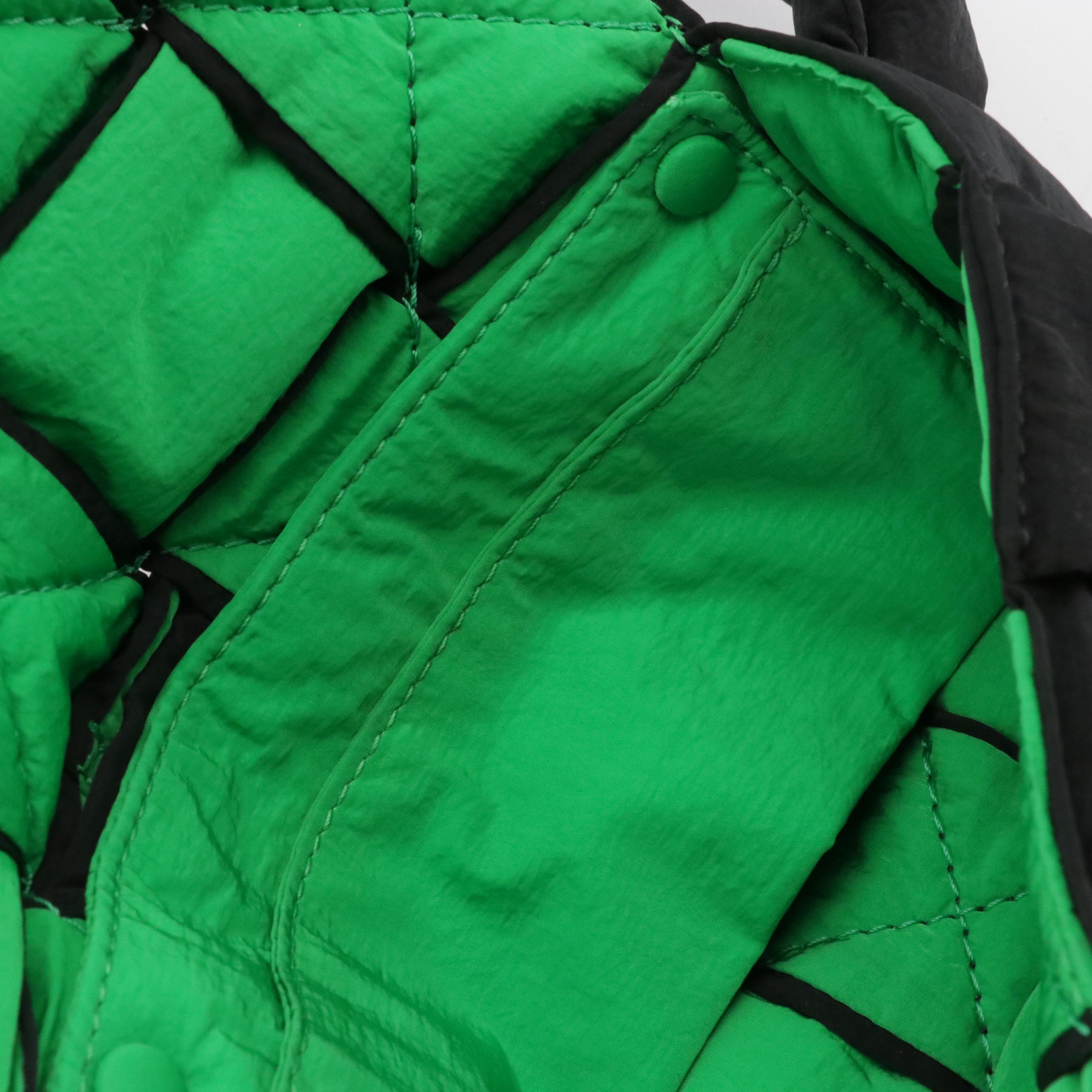 Bottega Veneta Mini Padded Tech Cassette Belt/Sling Bag in Black Intreccio Nylon