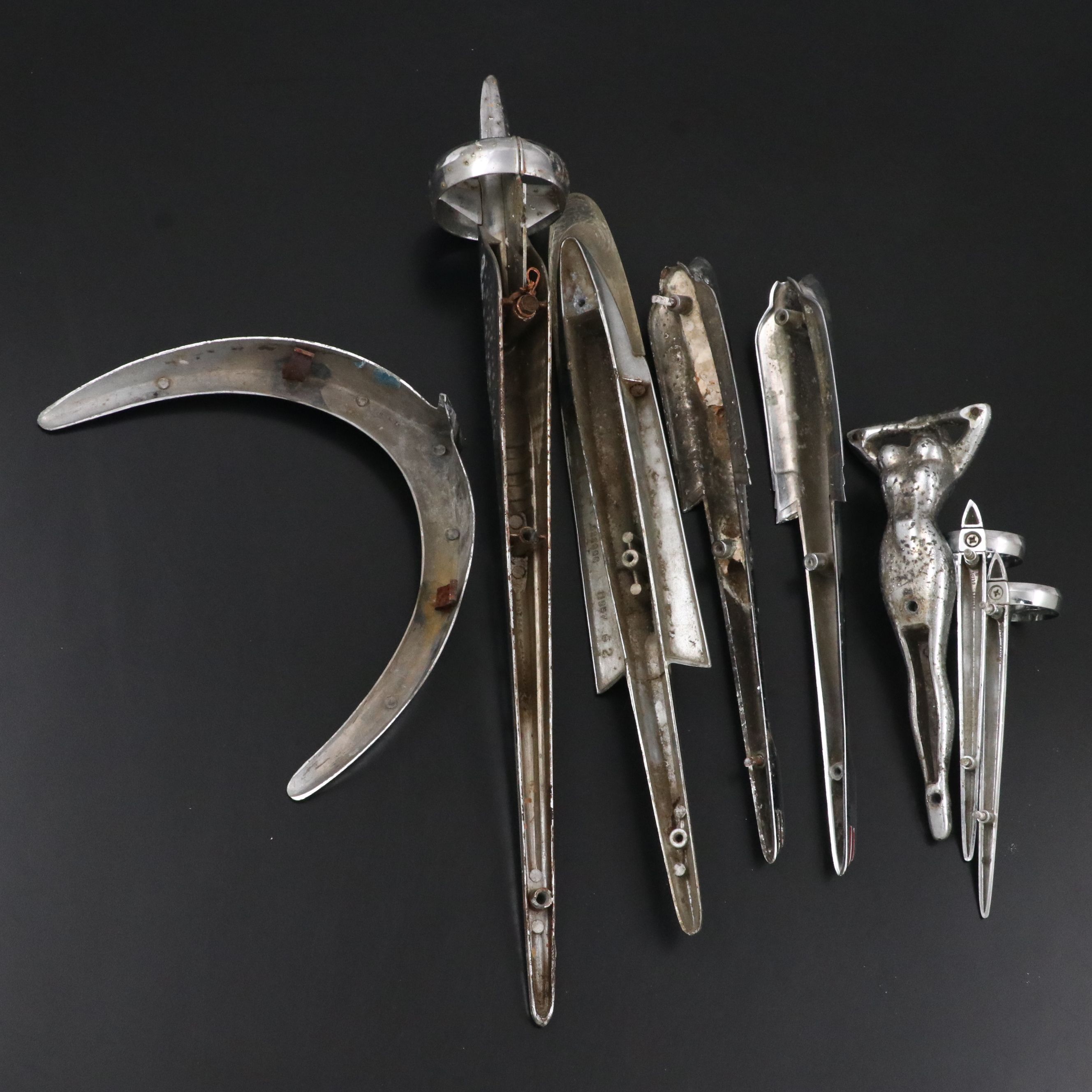 Chevrolet, Cadillac and Other Metal Hood Ornaments, Late 1940s