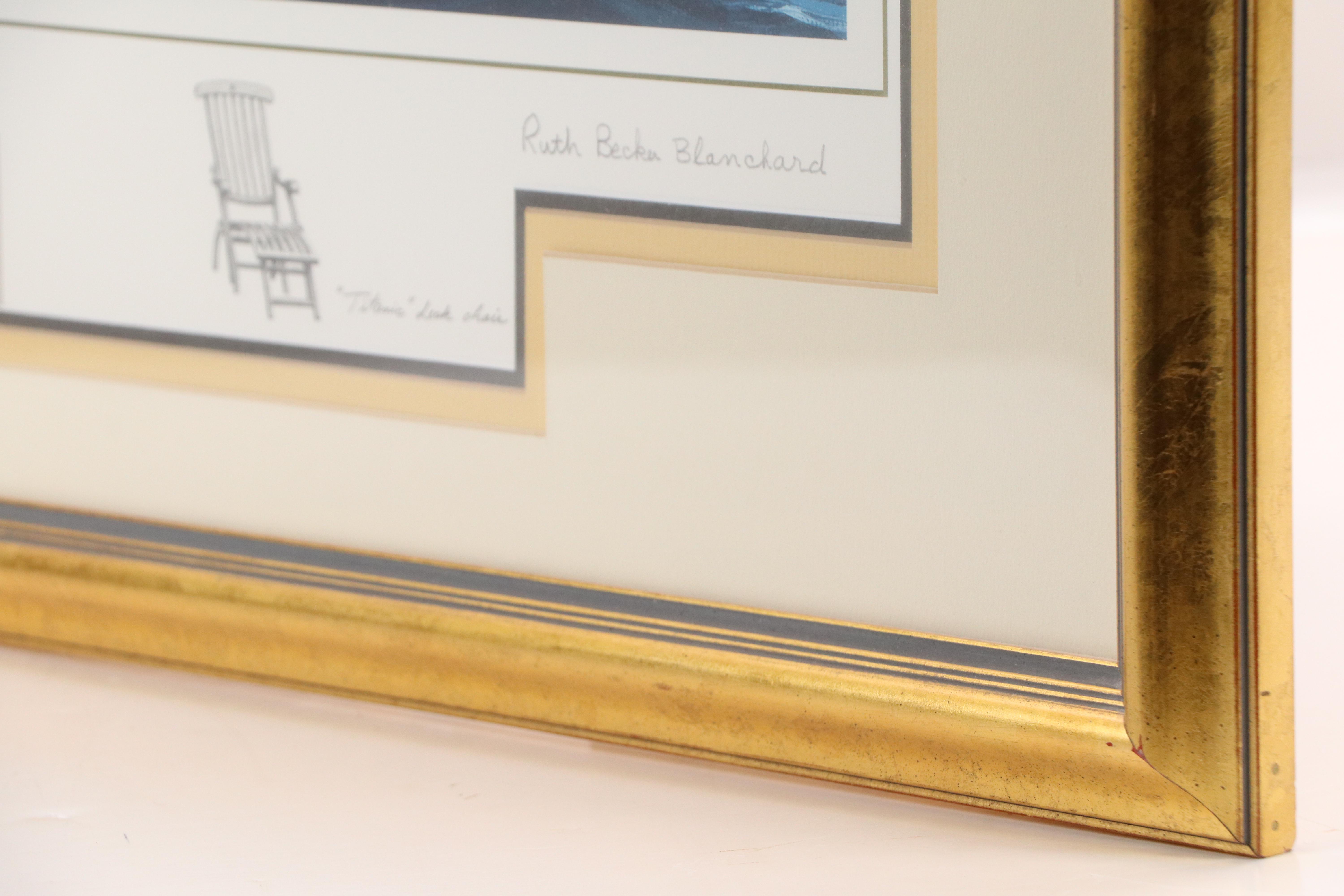 Titanic Survivor Signed Ken Marschall Offset Lithograph "Titanic at Sea"