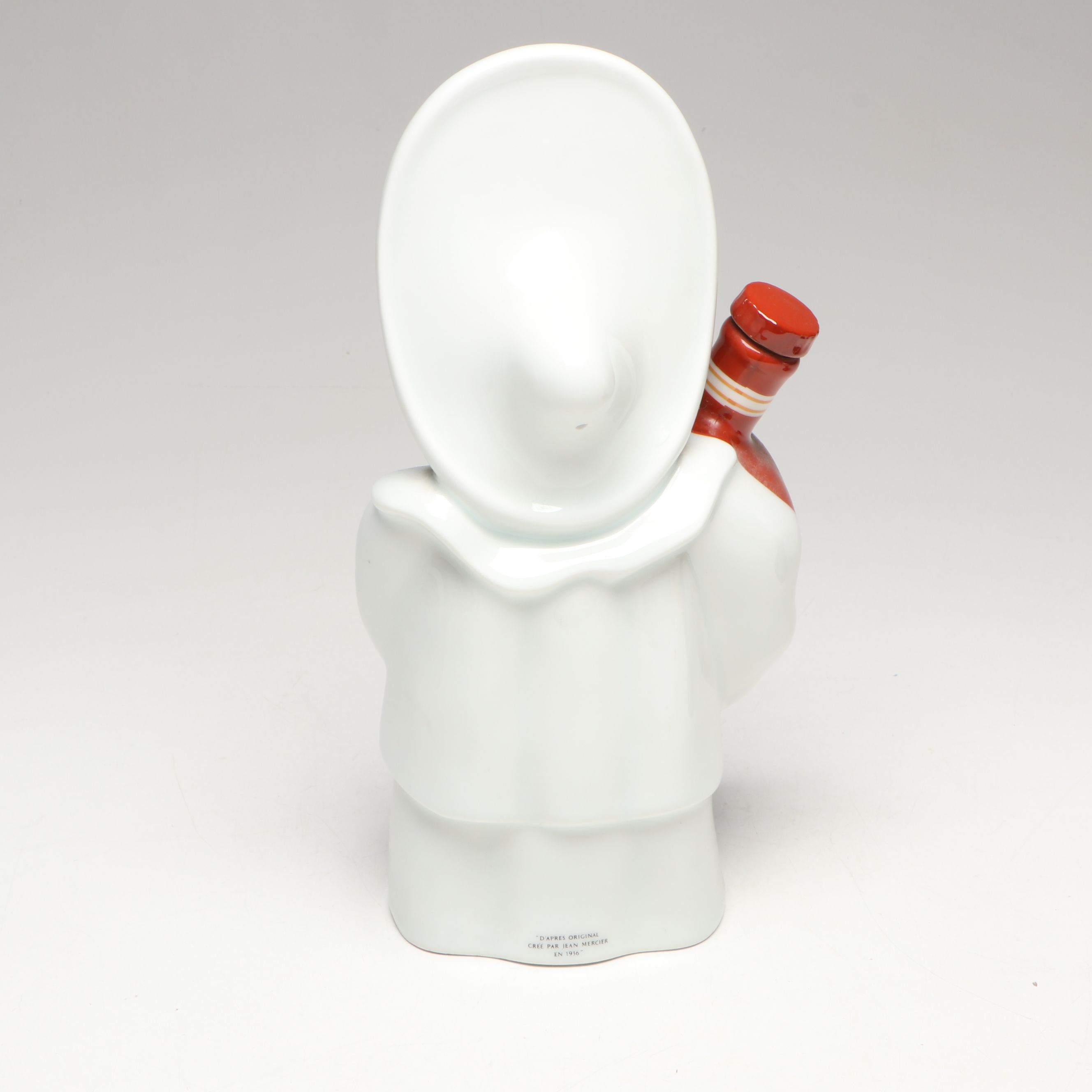 Limoges Cointreau Pierrot and Boston Warehouse Figural Ceramic Decanters