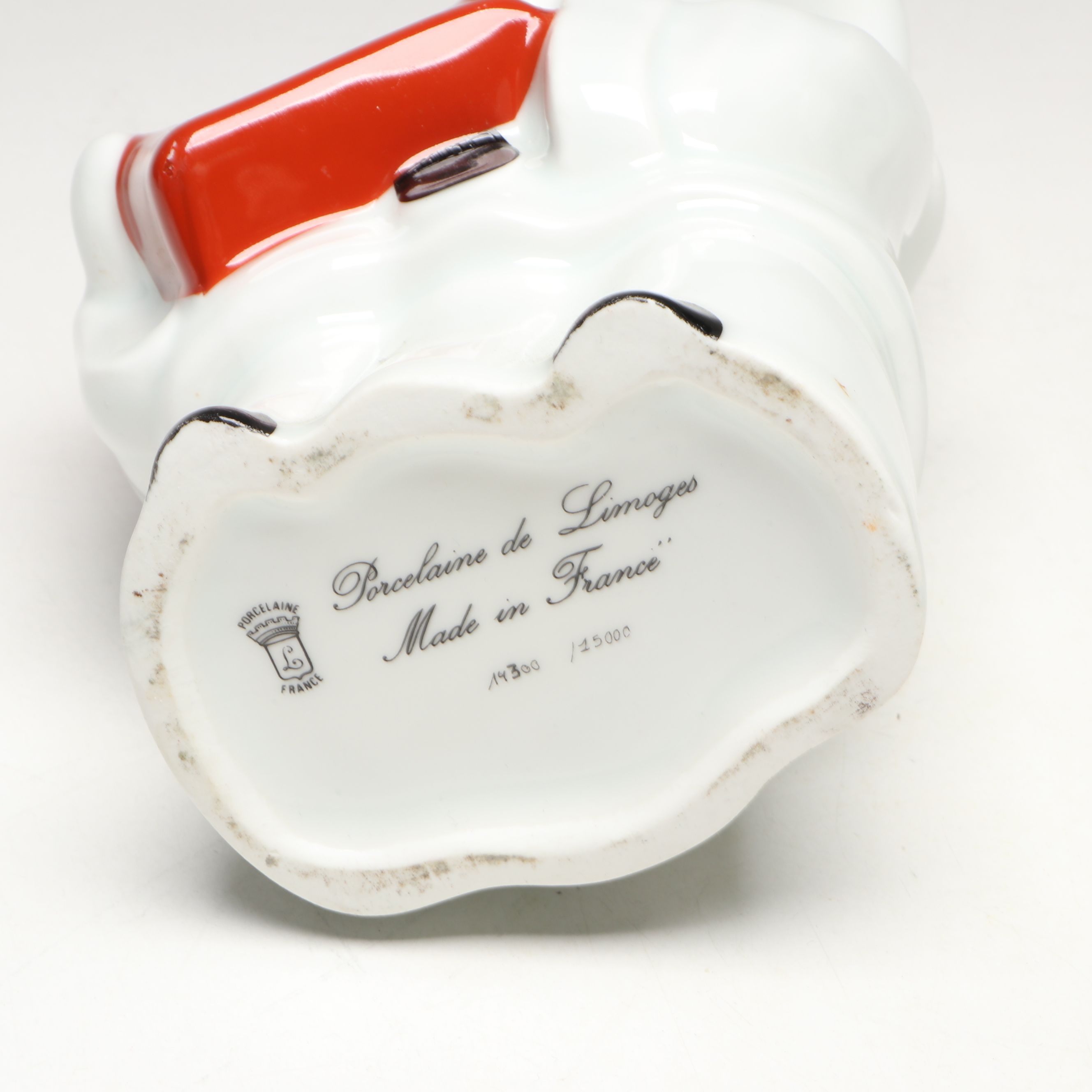 Limoges Cointreau Pierrot and Boston Warehouse Figural Ceramic Decanters