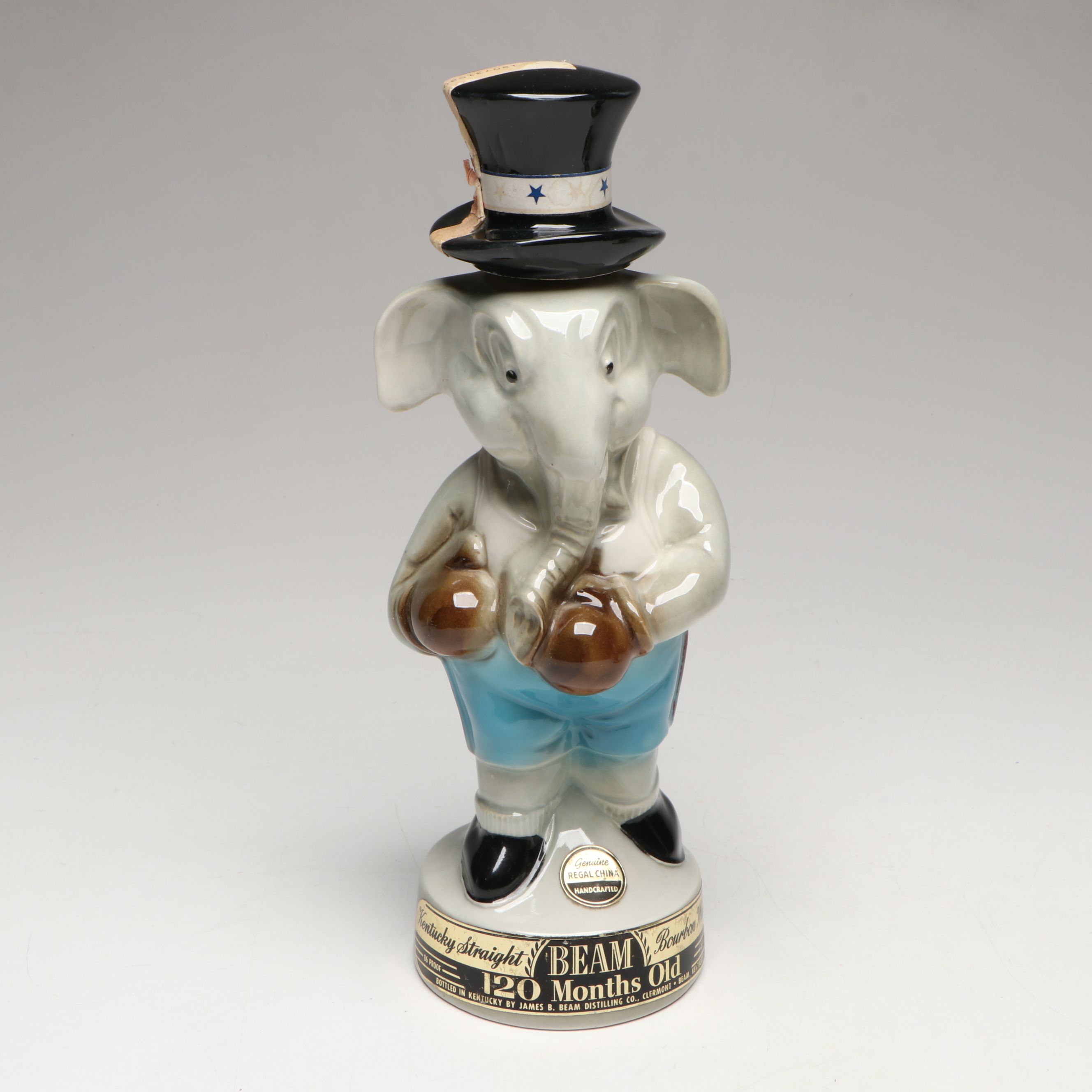 Jim Beam American Political Mascots Figural Ceramic Decanters, 1960s