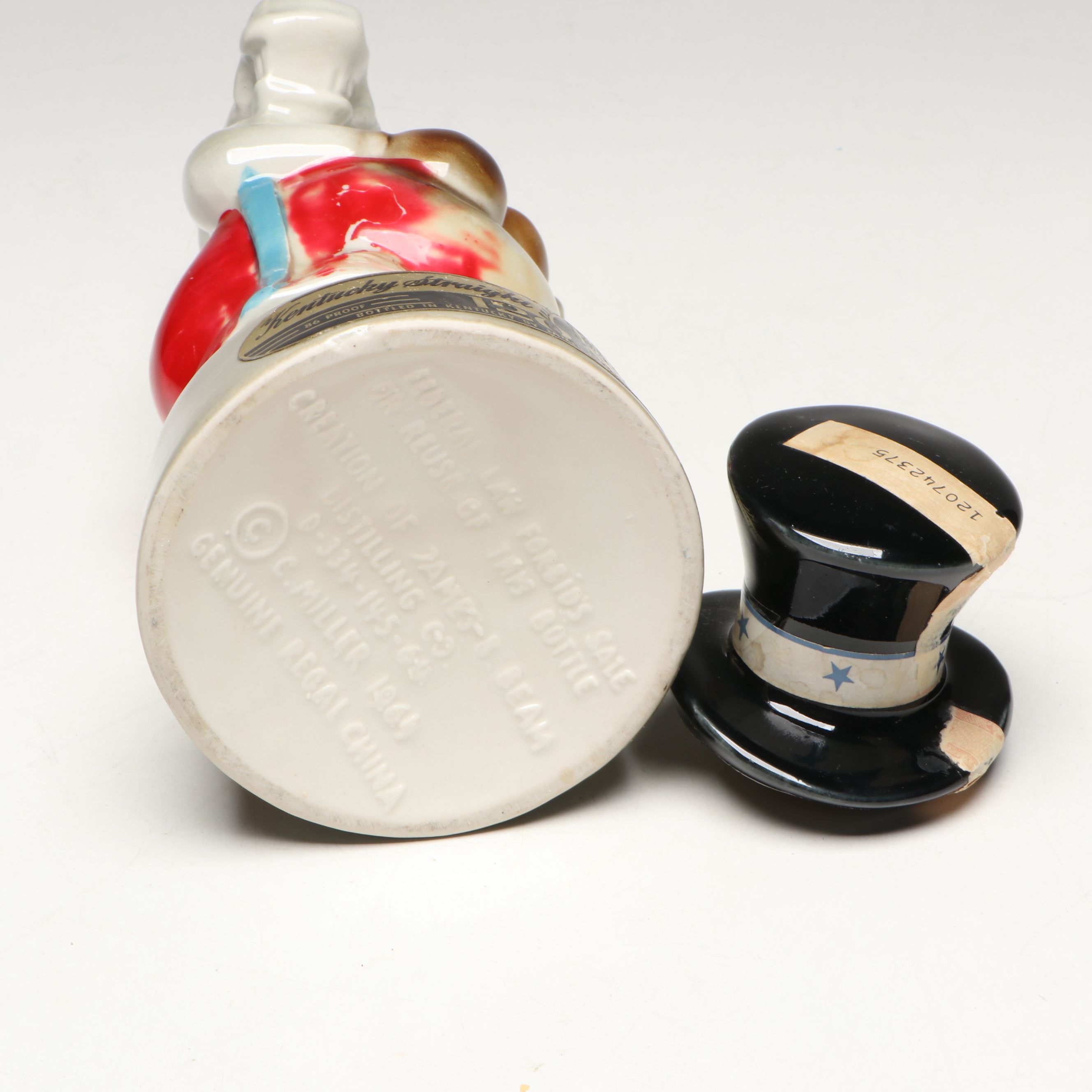 Jim Beam American Political Mascots Figural Ceramic Decanters, 1960s