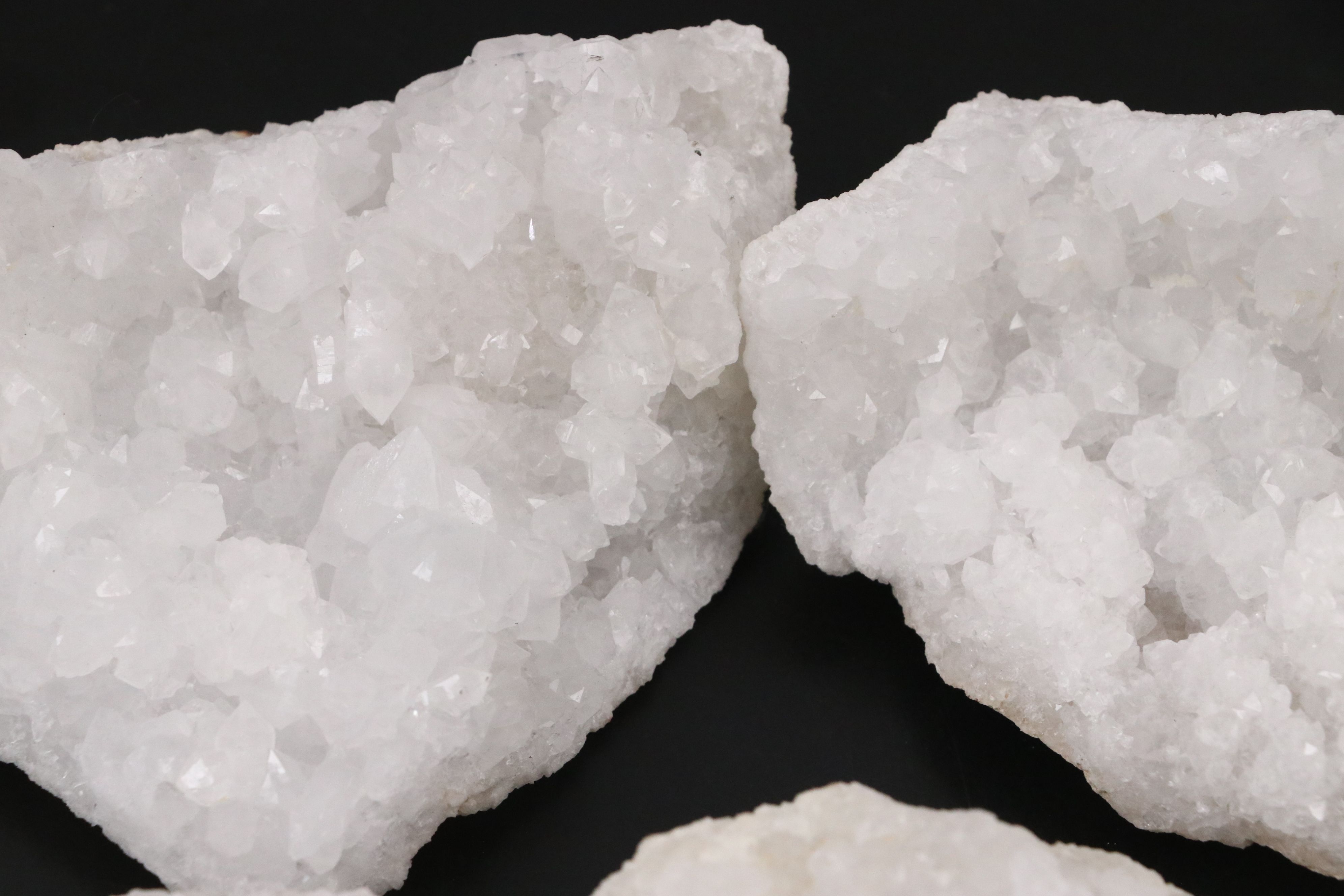 White Quartz Crystal Geode Specimen with Fragments
