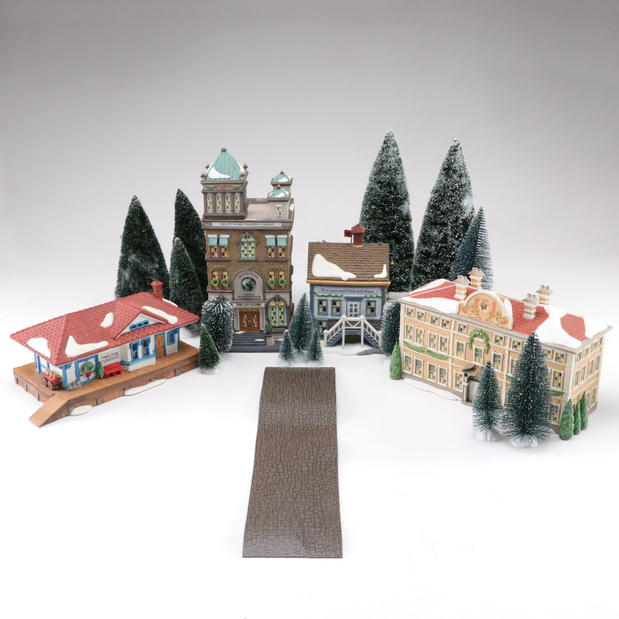 Dept. 56 "Von Trapp Villa" with "City Globe" and More Christmas Village Houses