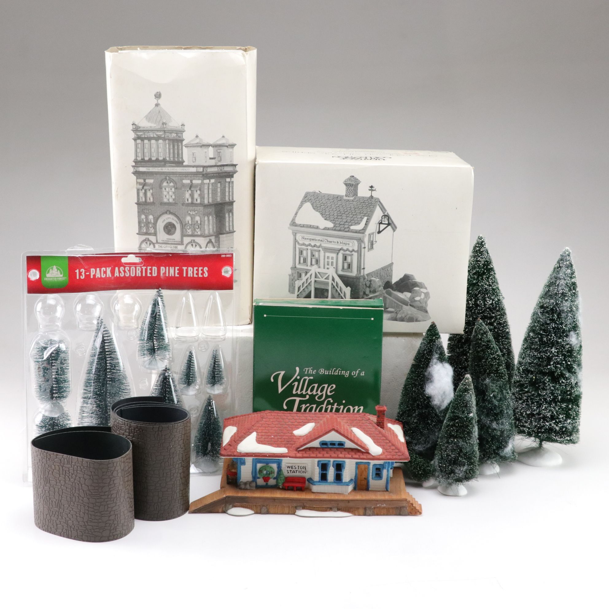 Dept. 56 "Von Trapp Villa" with "City Globe" and More Christmas Village Houses