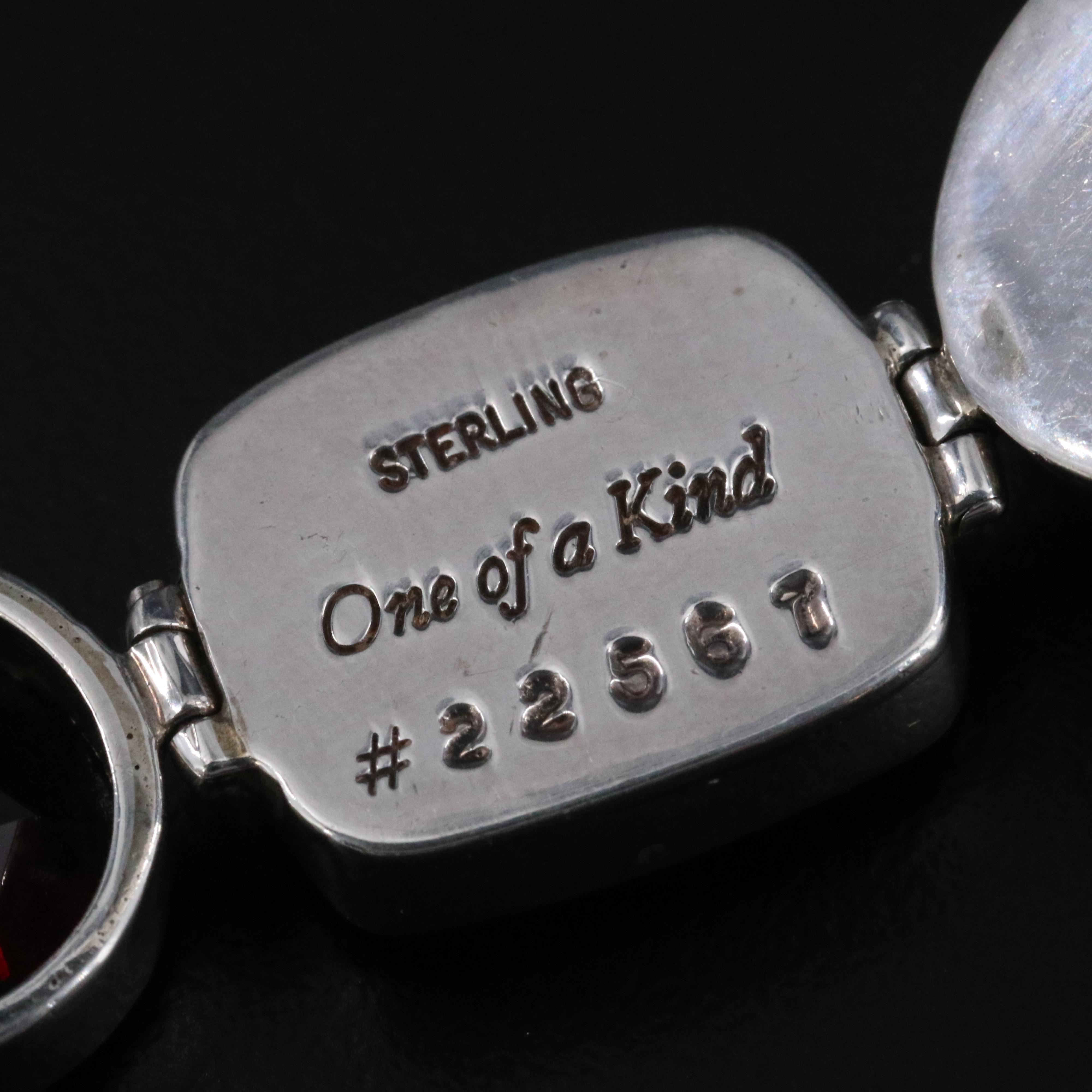 Stephen Dweck "One of a Kind" Sterling Pearl, Jasper & Garnet Pendant Necklace