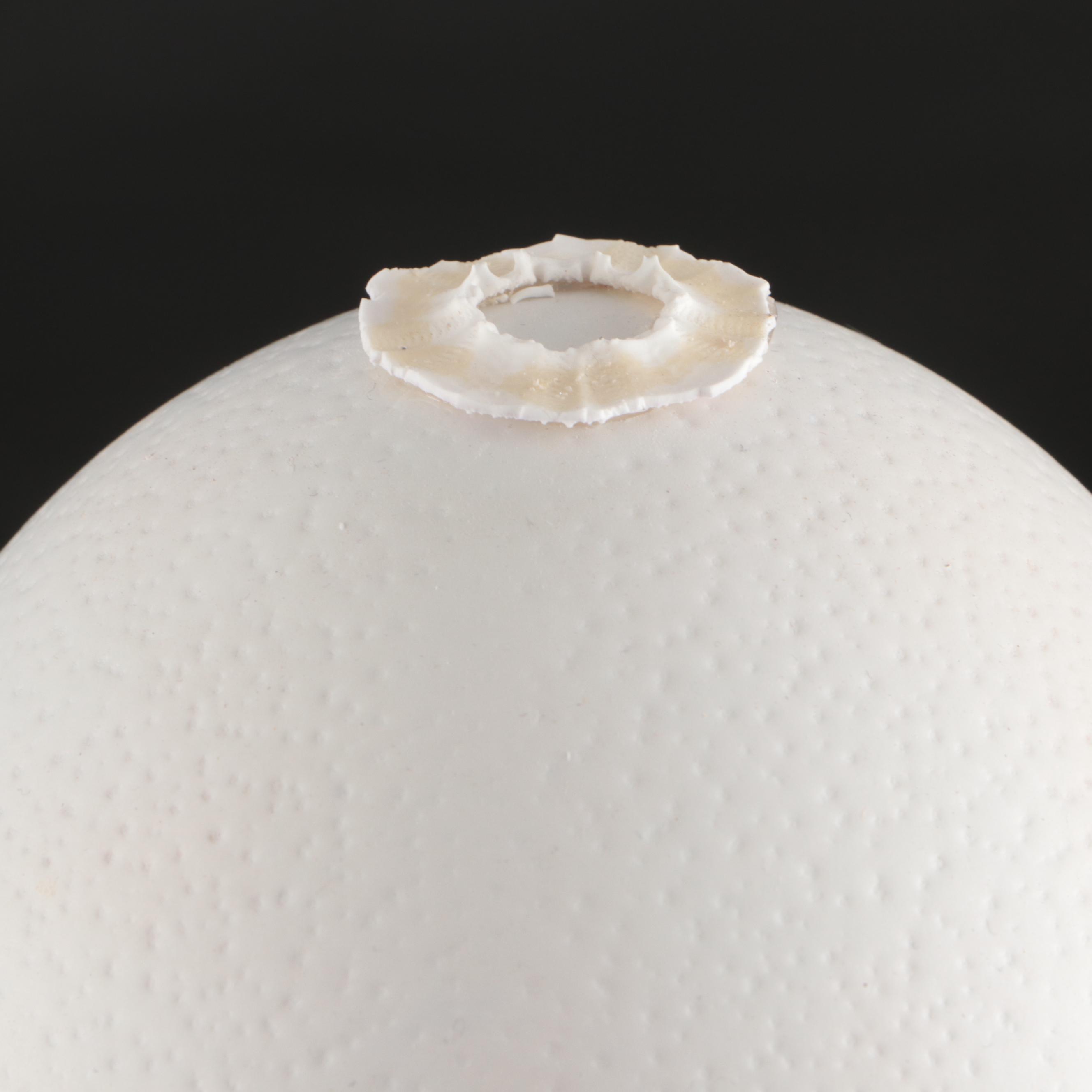 Spanish and Other Ceramic Ostrich Egg Sculptural Décor
