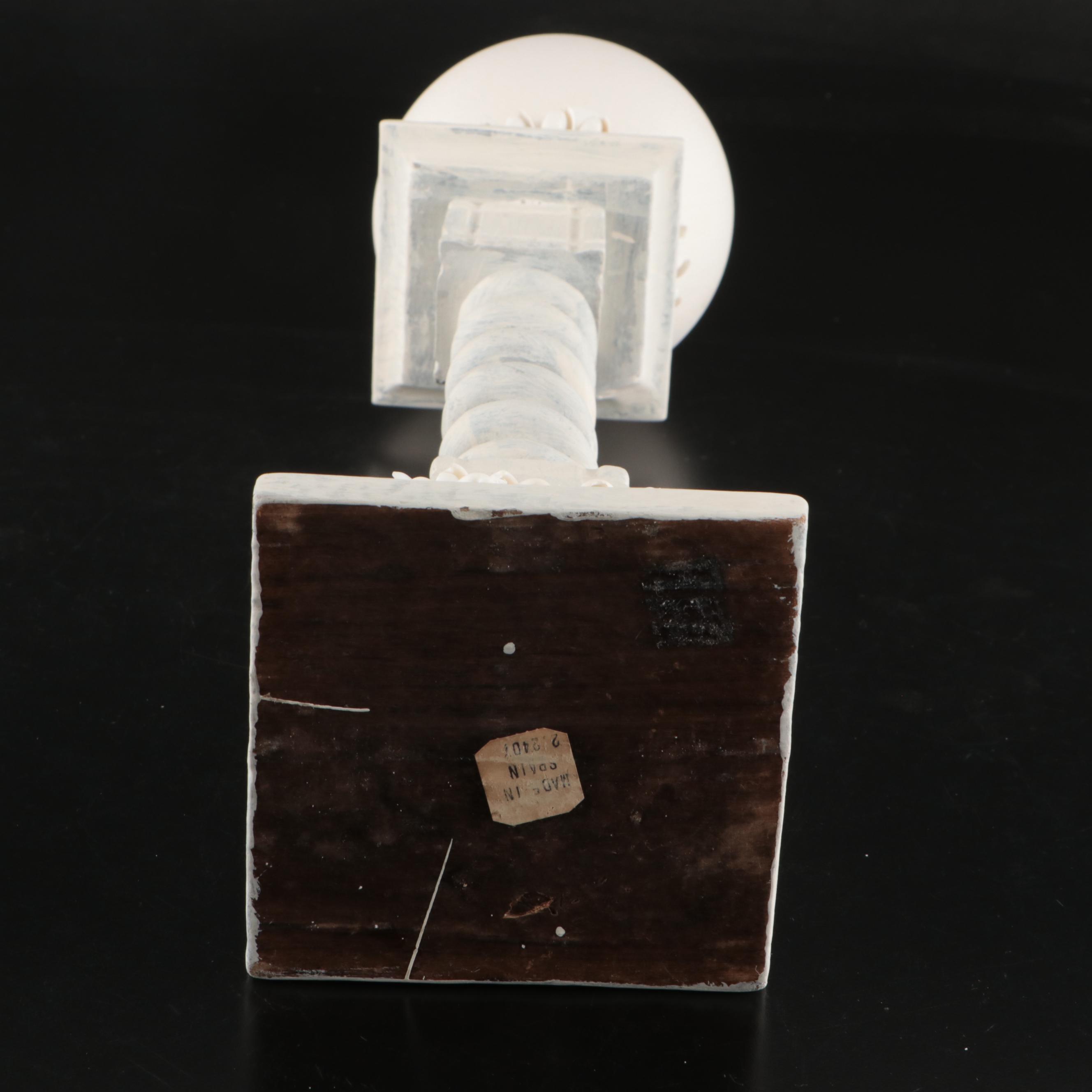 Spanish and Other Ceramic Ostrich Egg Sculptural Décor