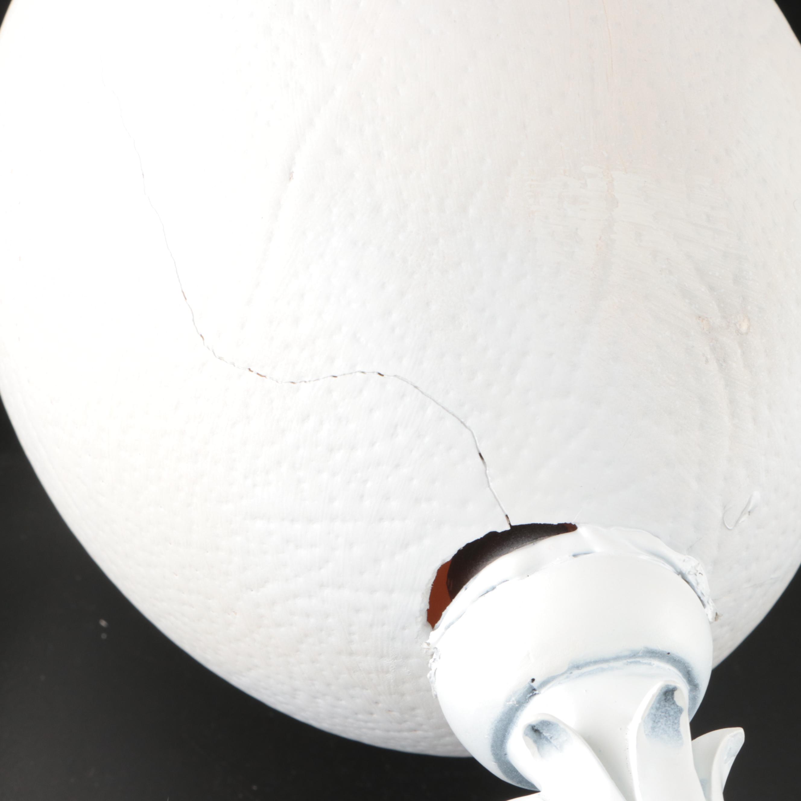 Spanish and Other Ceramic Ostrich Egg Sculptural Décor