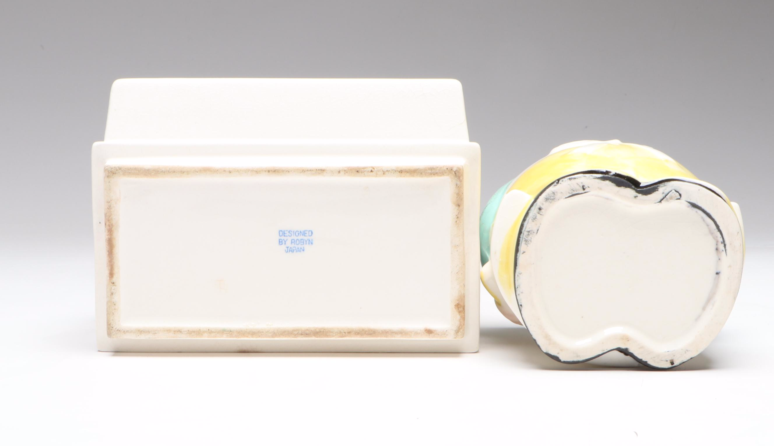 Japanese Ceramic Chefs and Enesco Elf Jars, Mid-20th Century