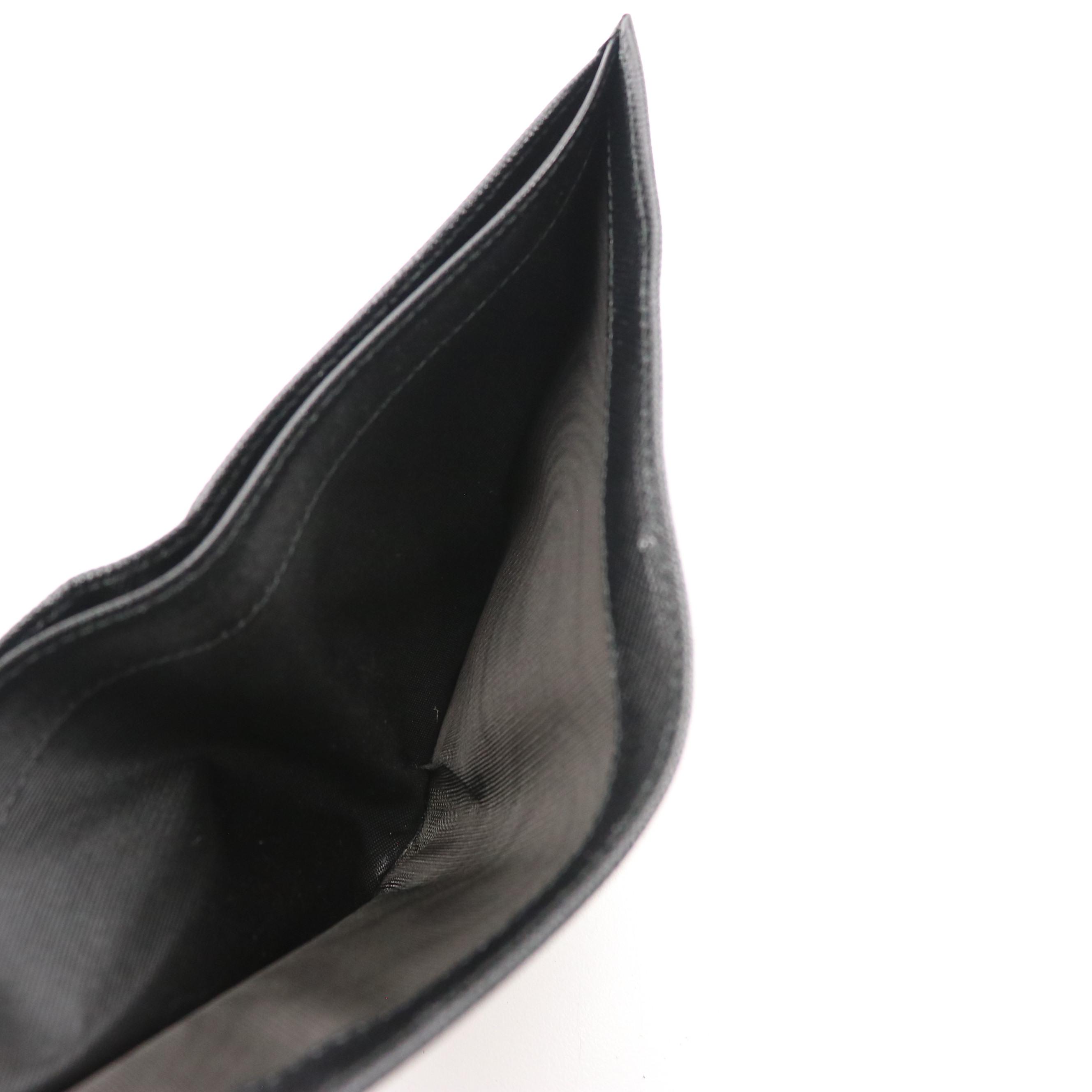 Prada Skull & Crossbones Embellished Bifold Wallet in Saffiano Leather, With Box