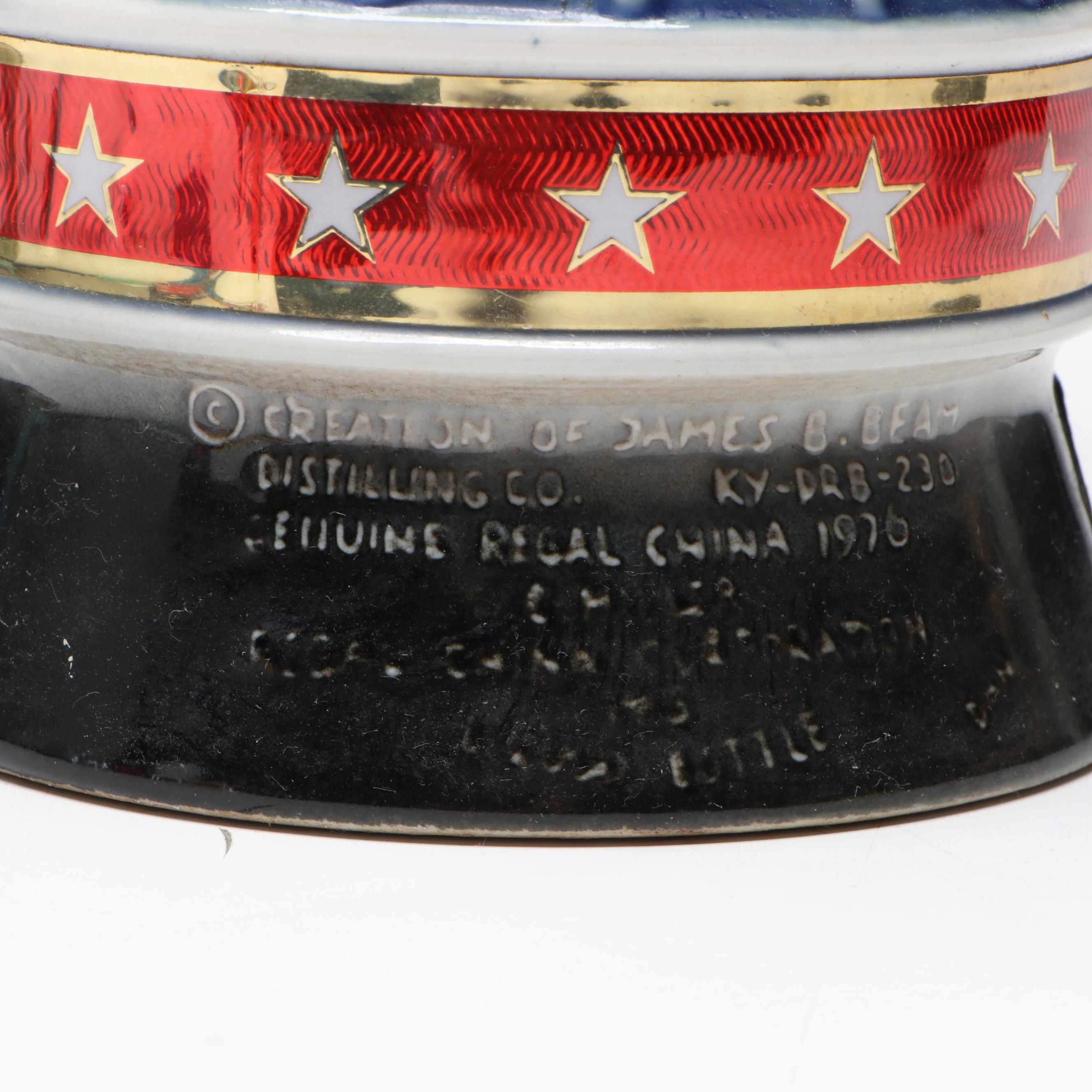 Jim Beam Democrat Donkey and State of Ohio Ceramic Decanters