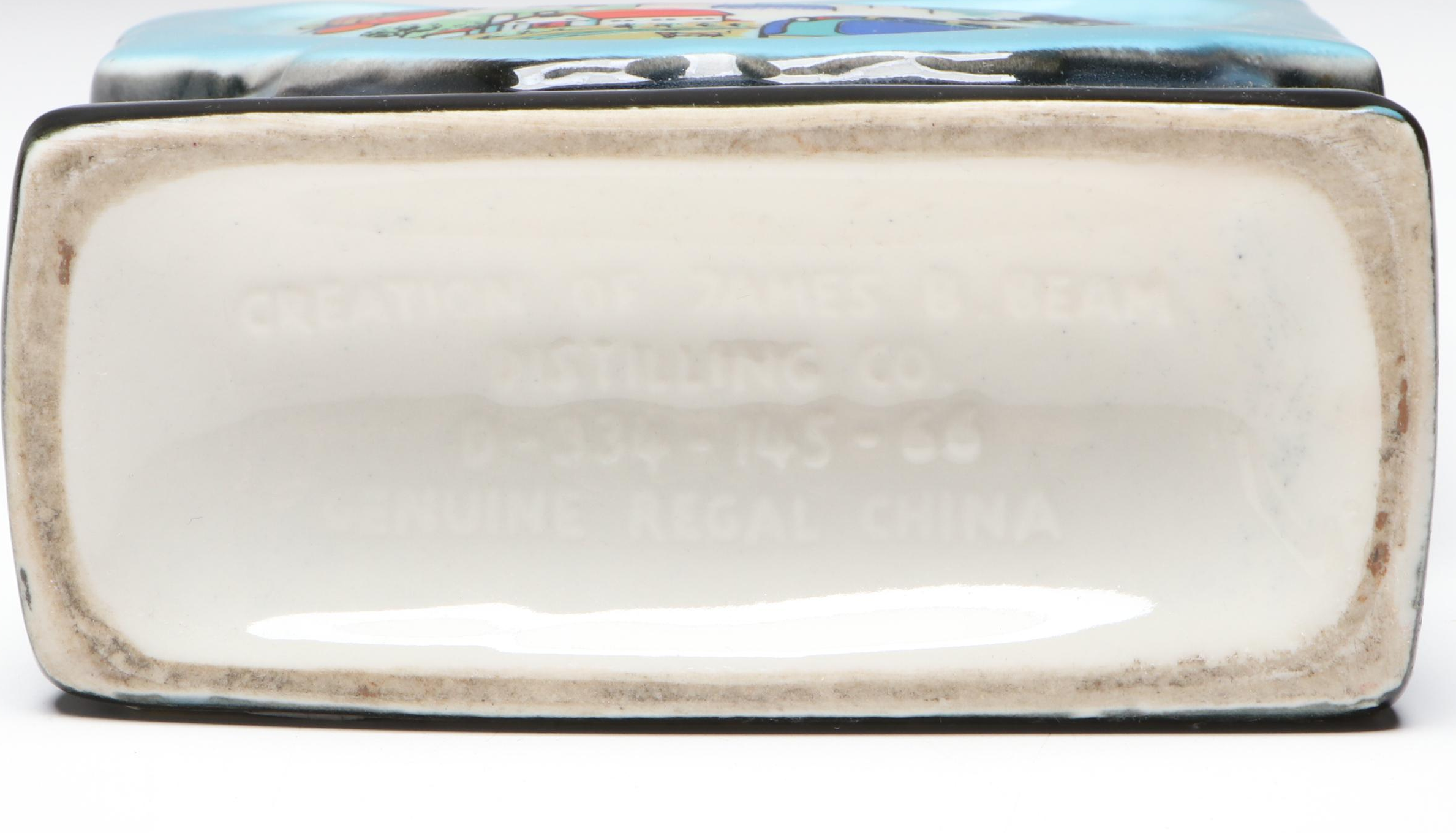 Jim Beam Democrat Donkey and State of Ohio Ceramic Decanters