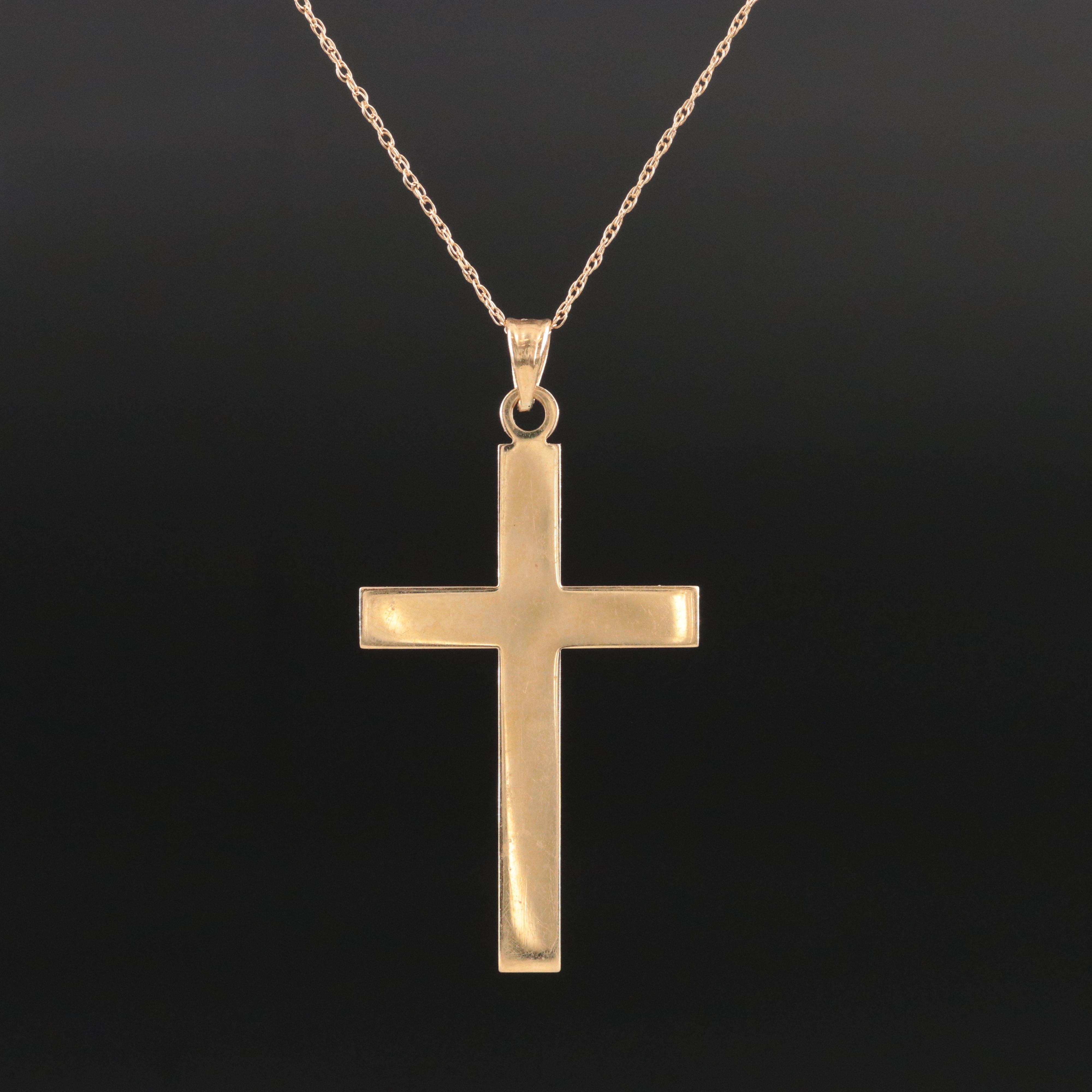 14K Cross Necklace