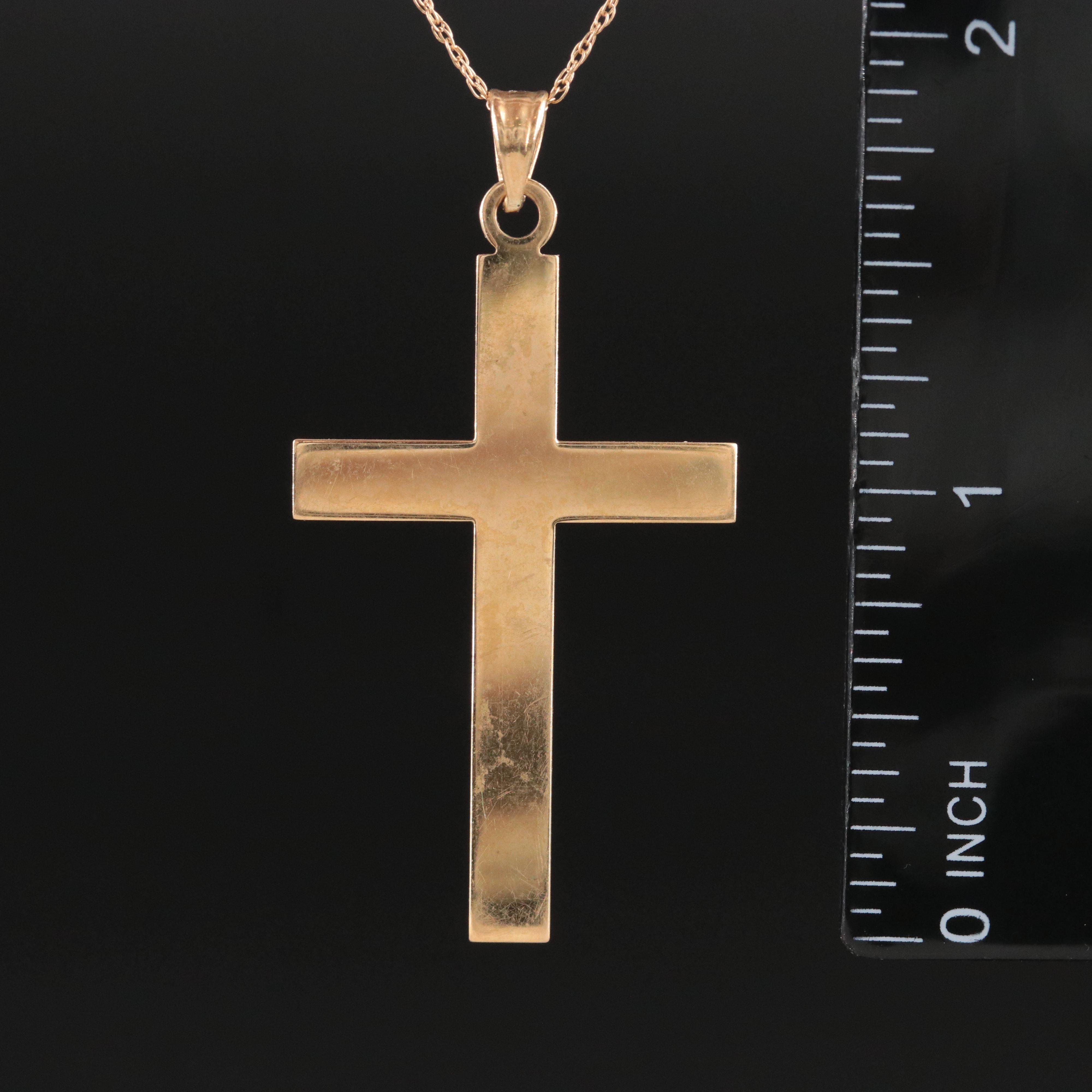 14K Cross Necklace