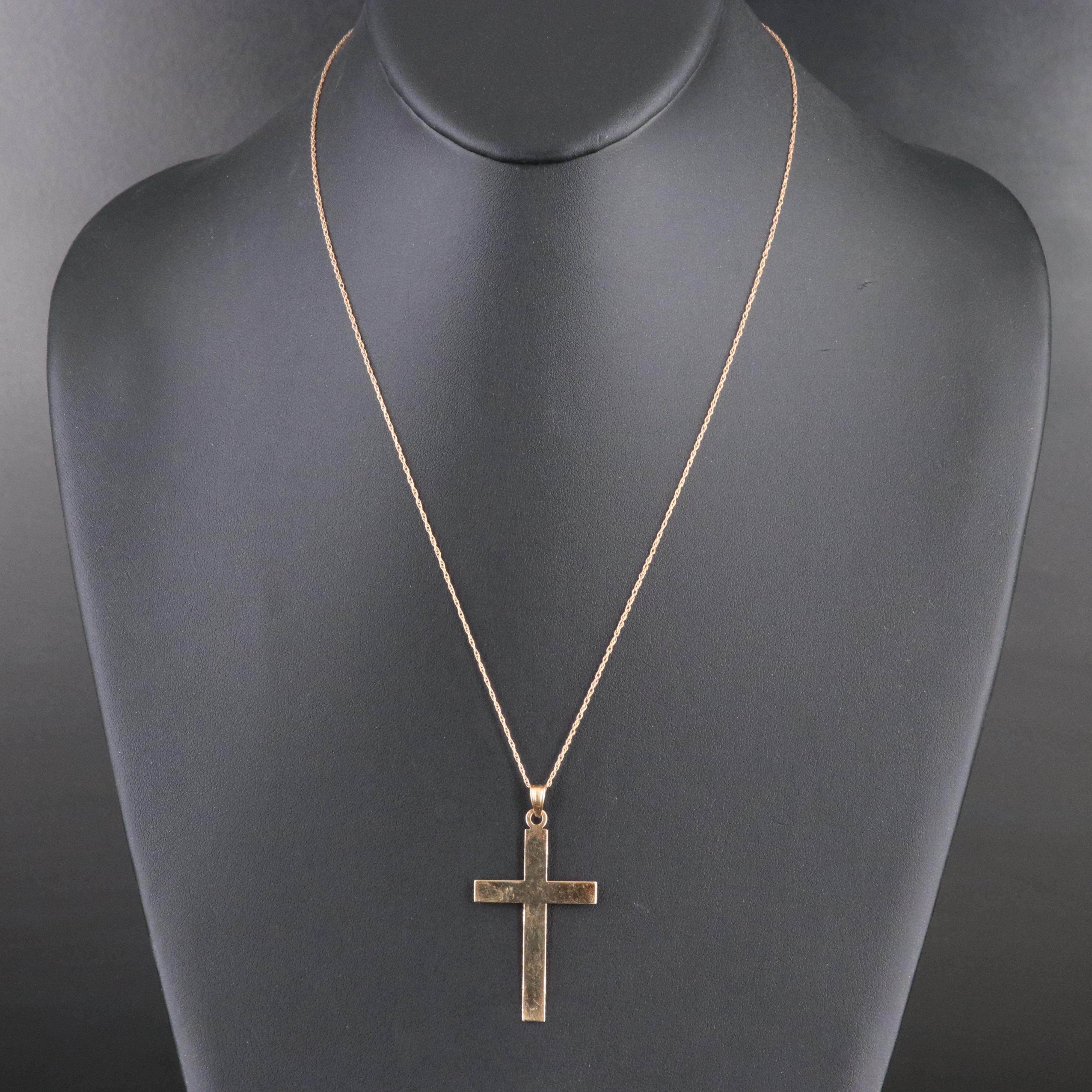 14K Cross Necklace