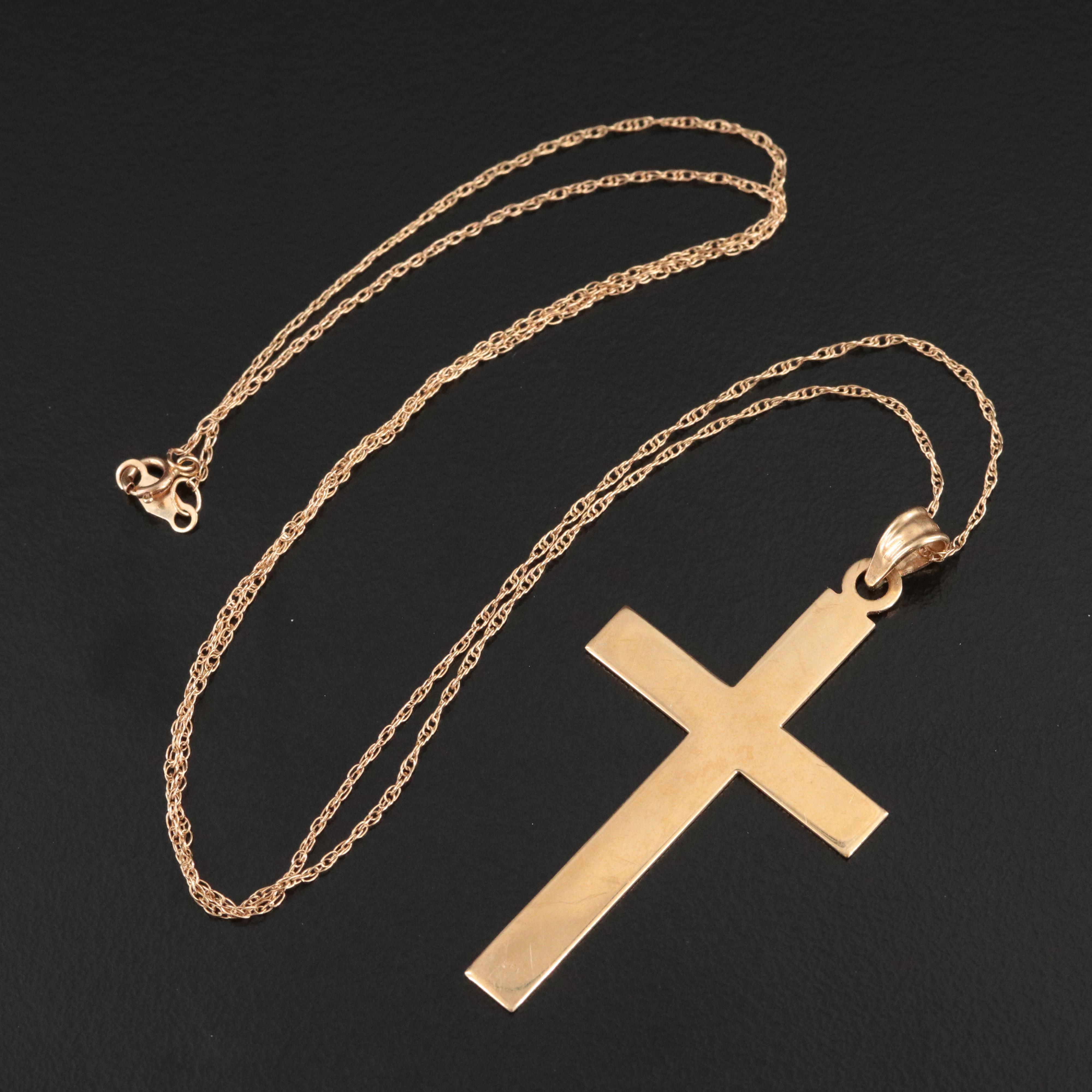 14K Cross Necklace