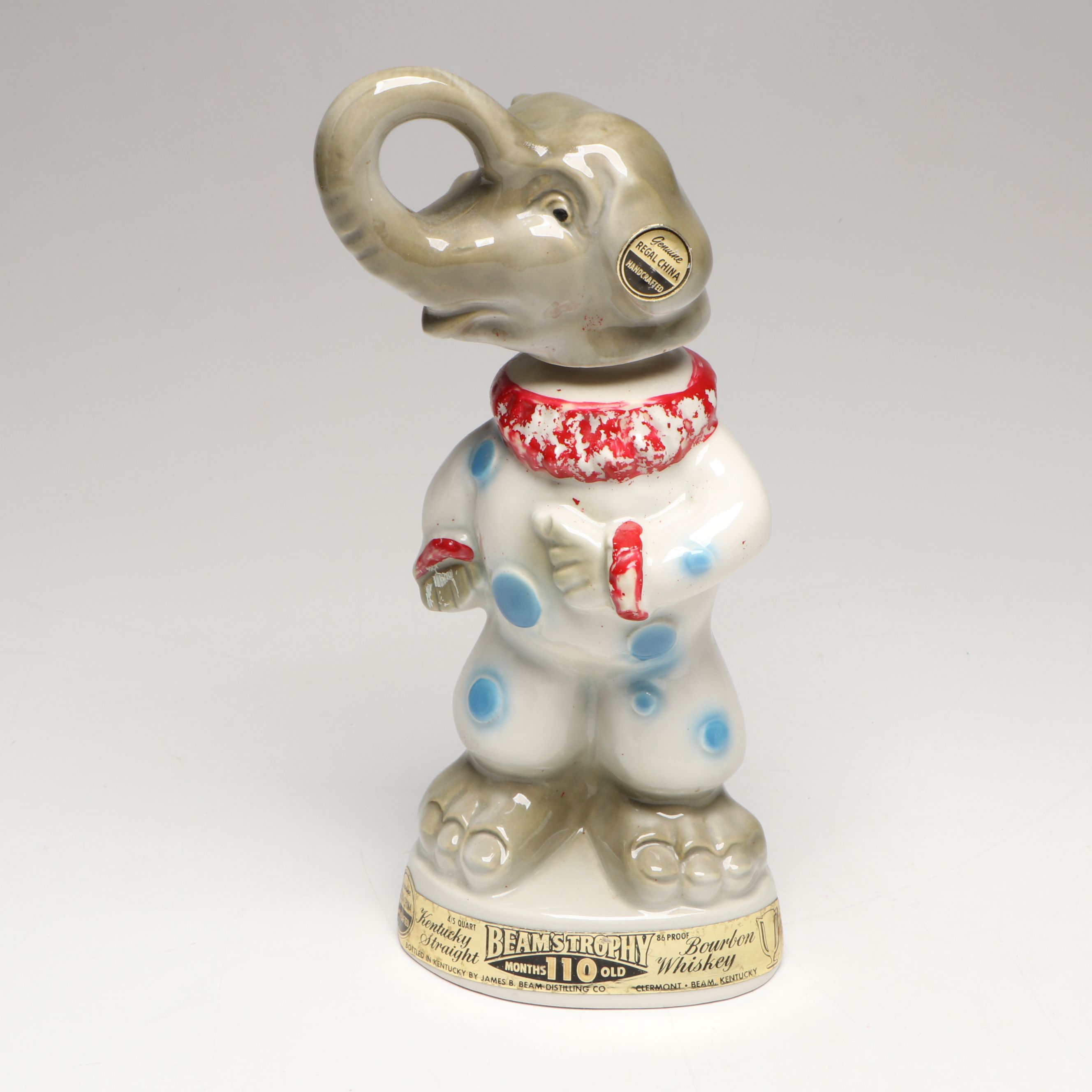 Jim Beam Democrat Donkey and Republican Elephant Ceramic Decanters, 1960s