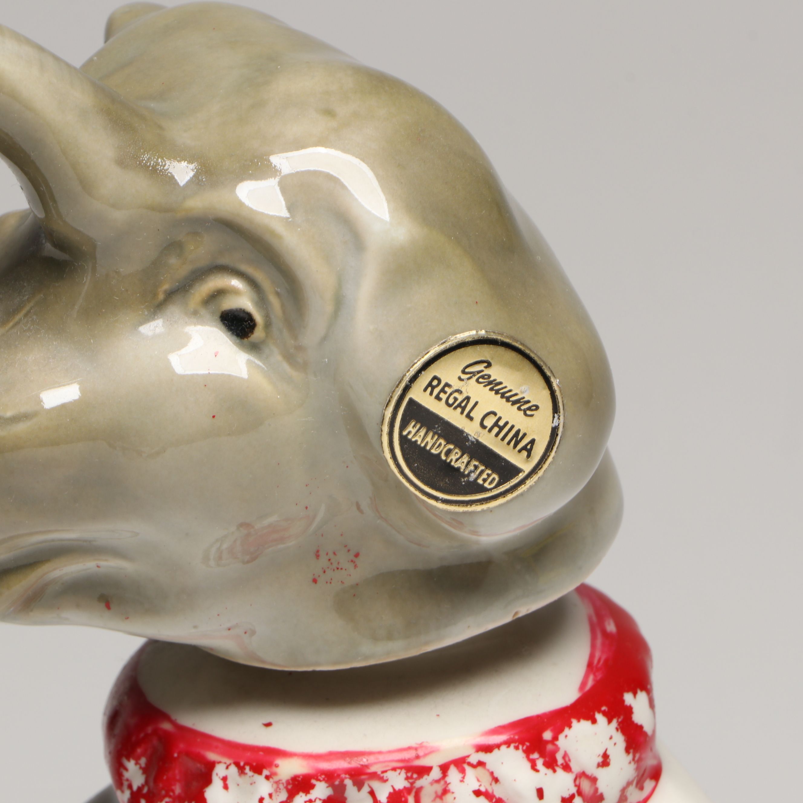 Jim Beam Democrat Donkey and Republican Elephant Ceramic Decanters, 1960s