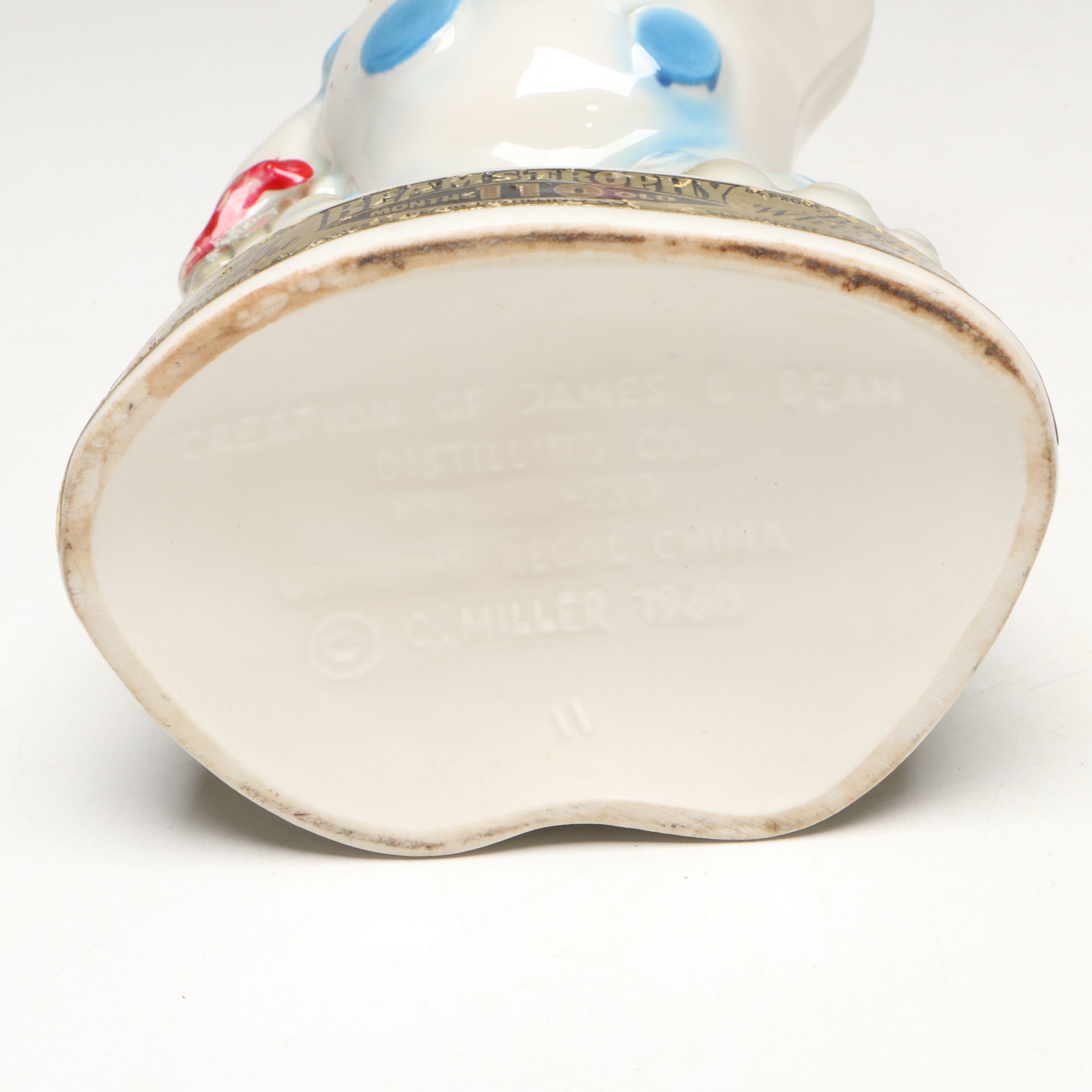 Jim Beam Democrat Donkey and Republican Elephant Ceramic Decanters, 1960s