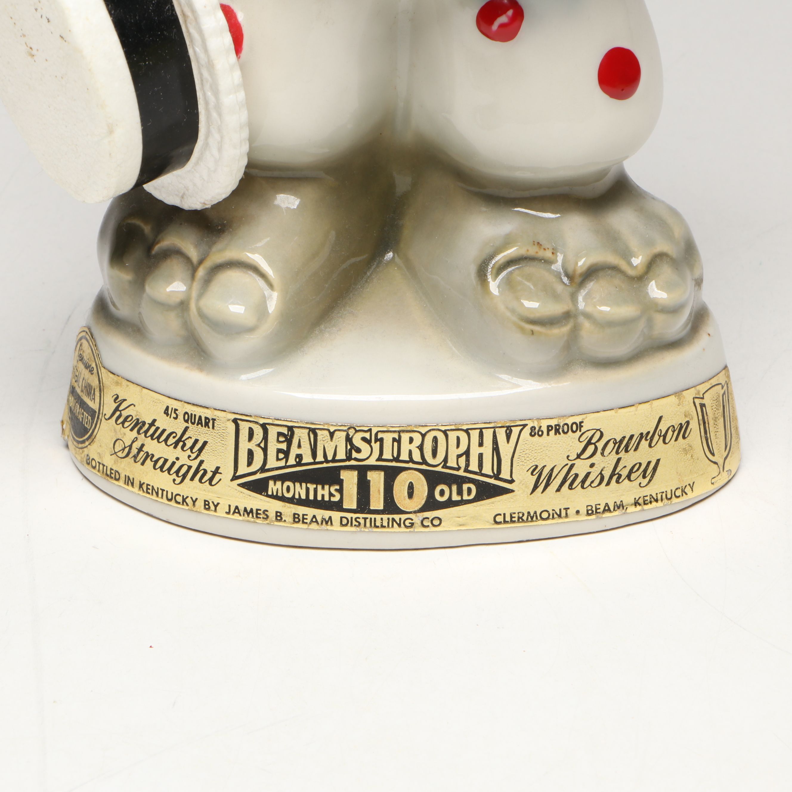 Jim Beam Democrat Donkey and Republican Elephant Ceramic Decanters, 1960s