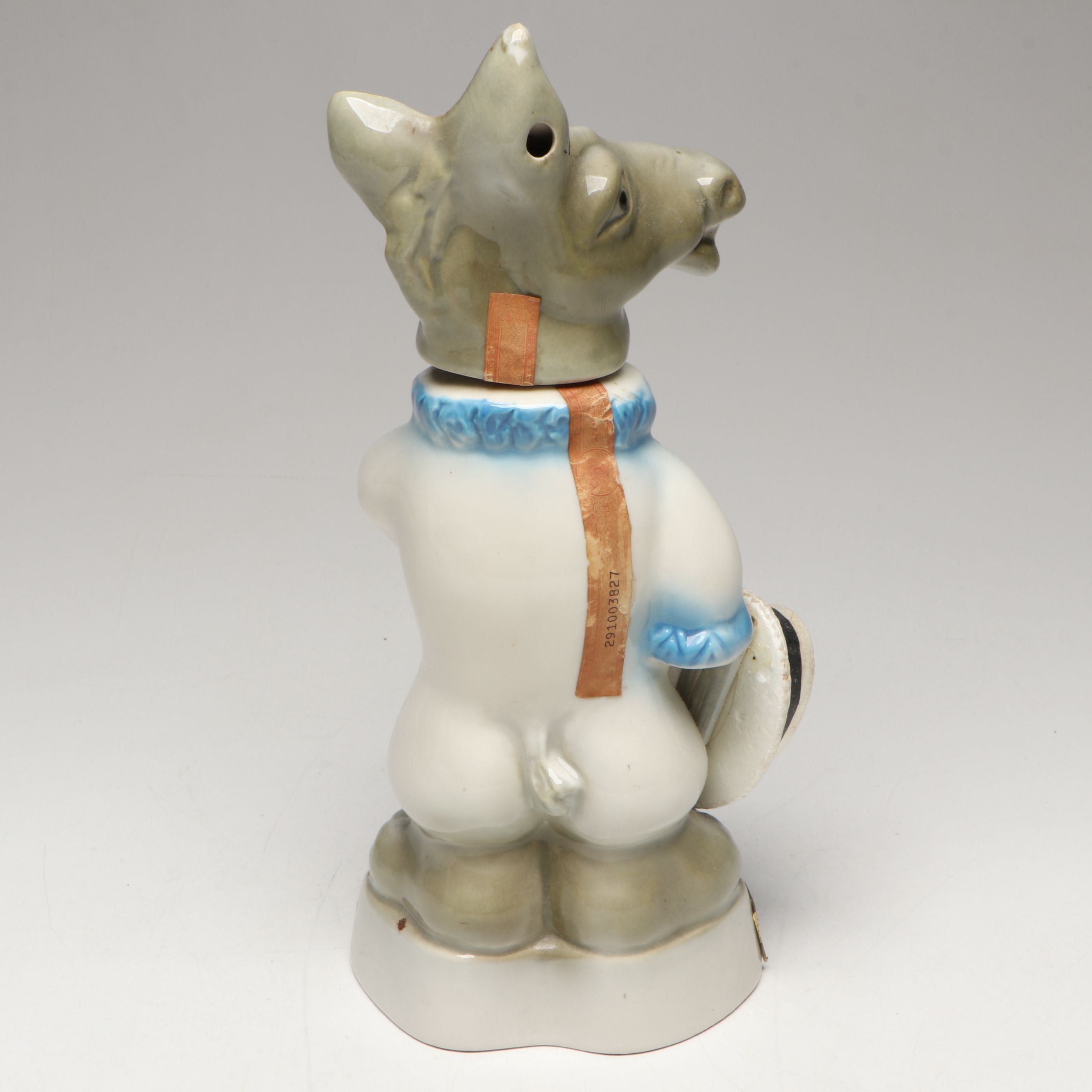 Jim Beam Democrat Donkey and Republican Elephant Ceramic Decanters, 1960s