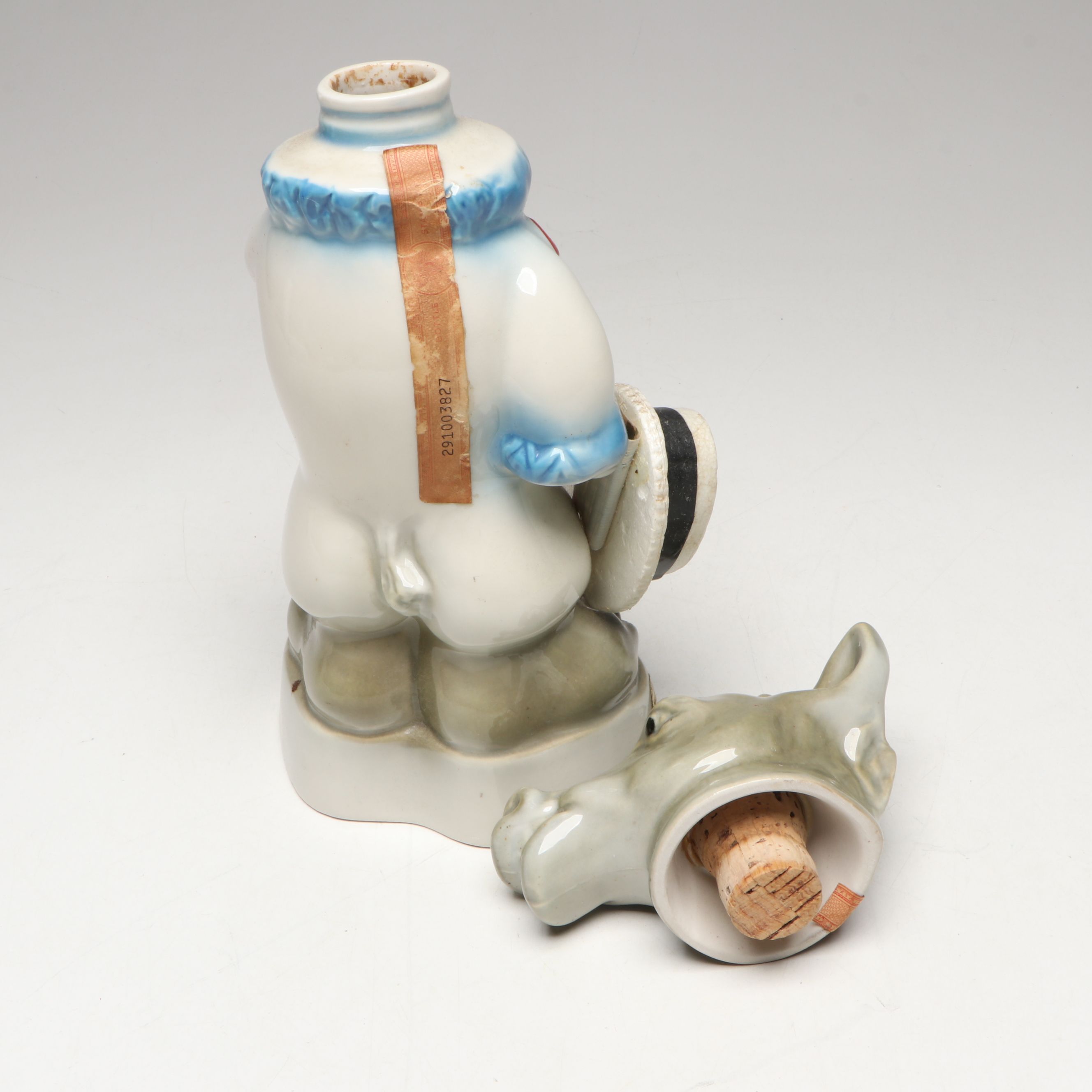 Jim Beam Democrat Donkey and Republican Elephant Ceramic Decanters, 1960s