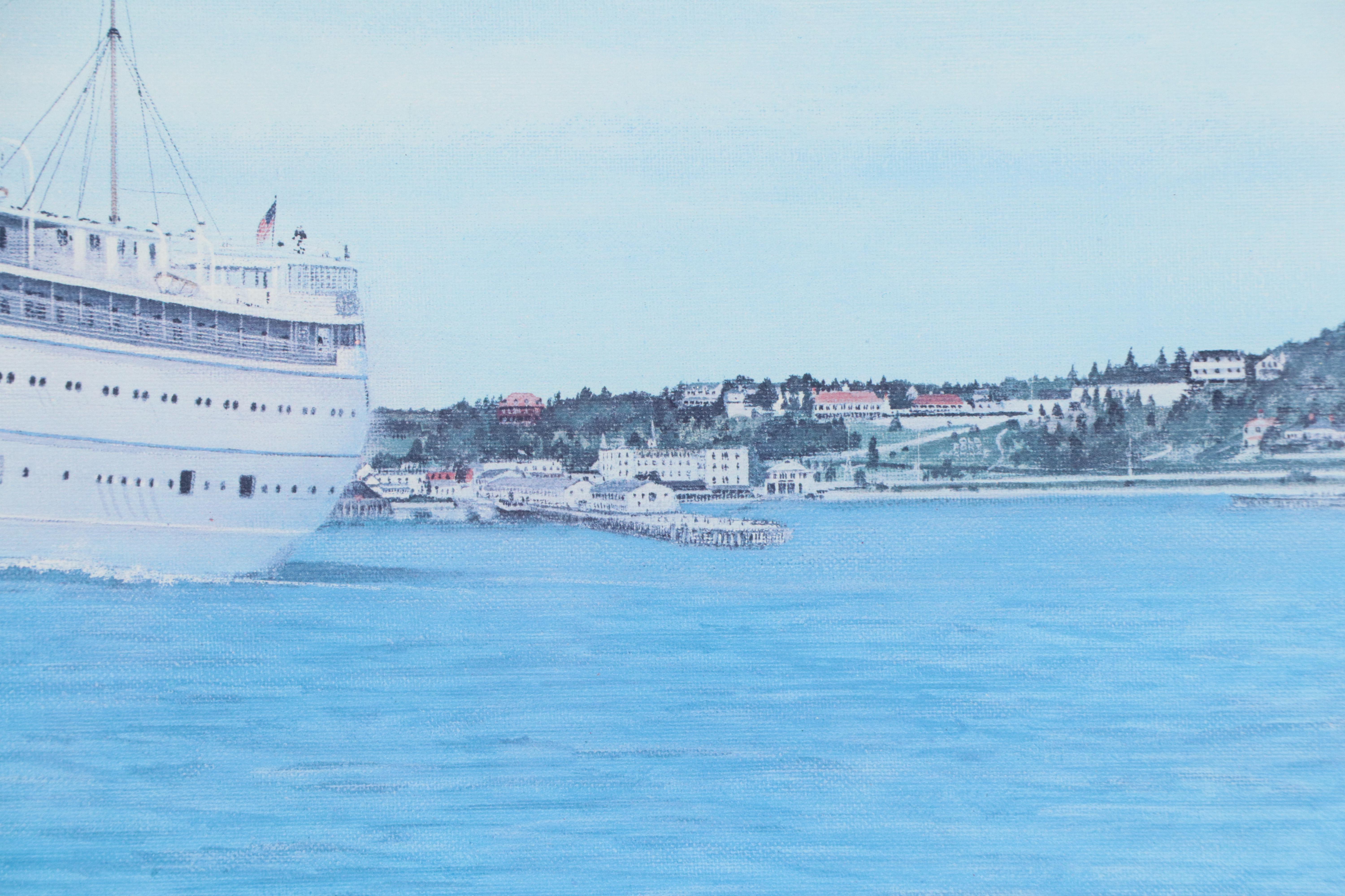 James Clary Offset Lithograph "S.S. South American," 1976