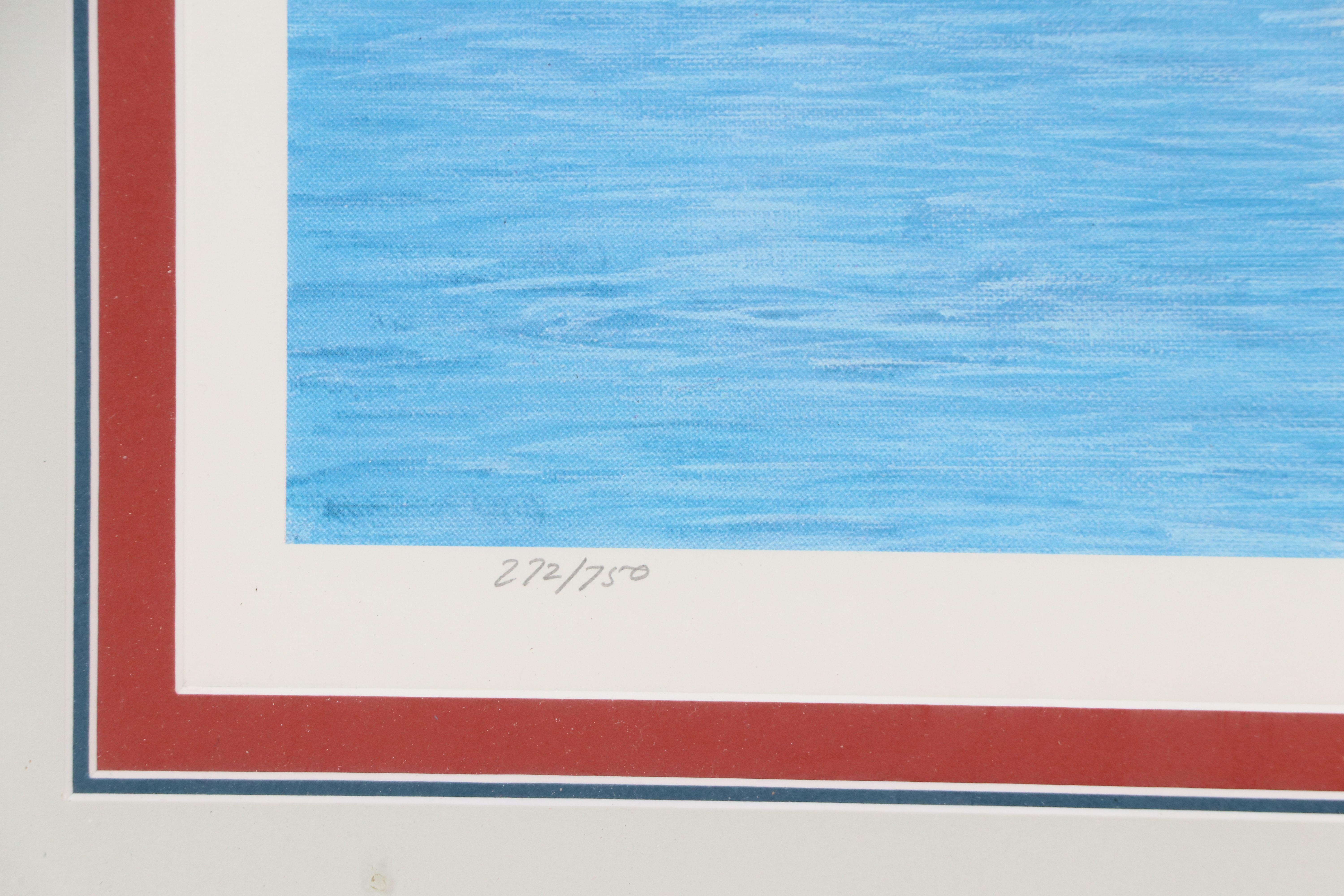 James Clary Offset Lithograph "S.S. South American," 1976