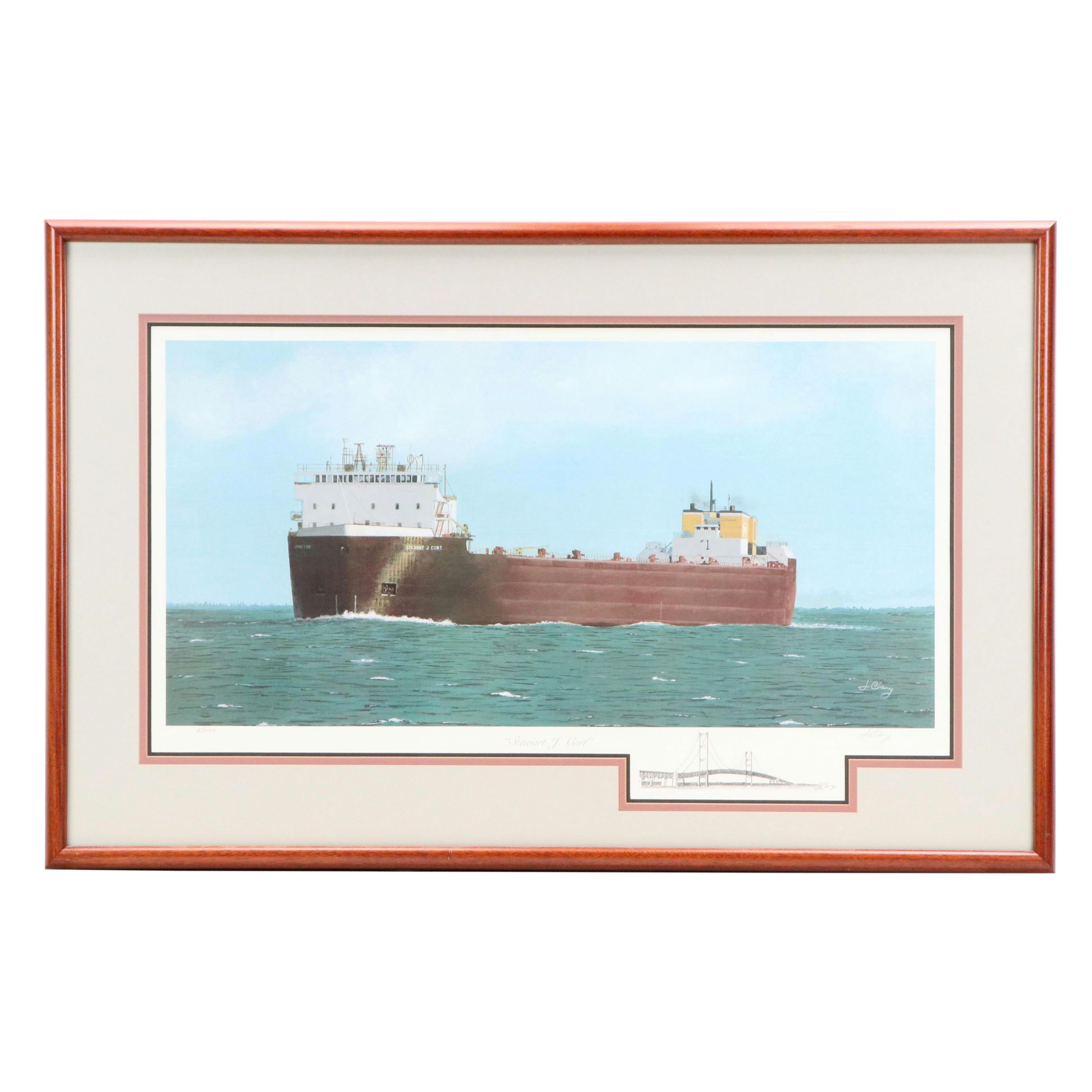 James Clary Offset Lithograph With Graphite Remarque "Stewart J. Cort"