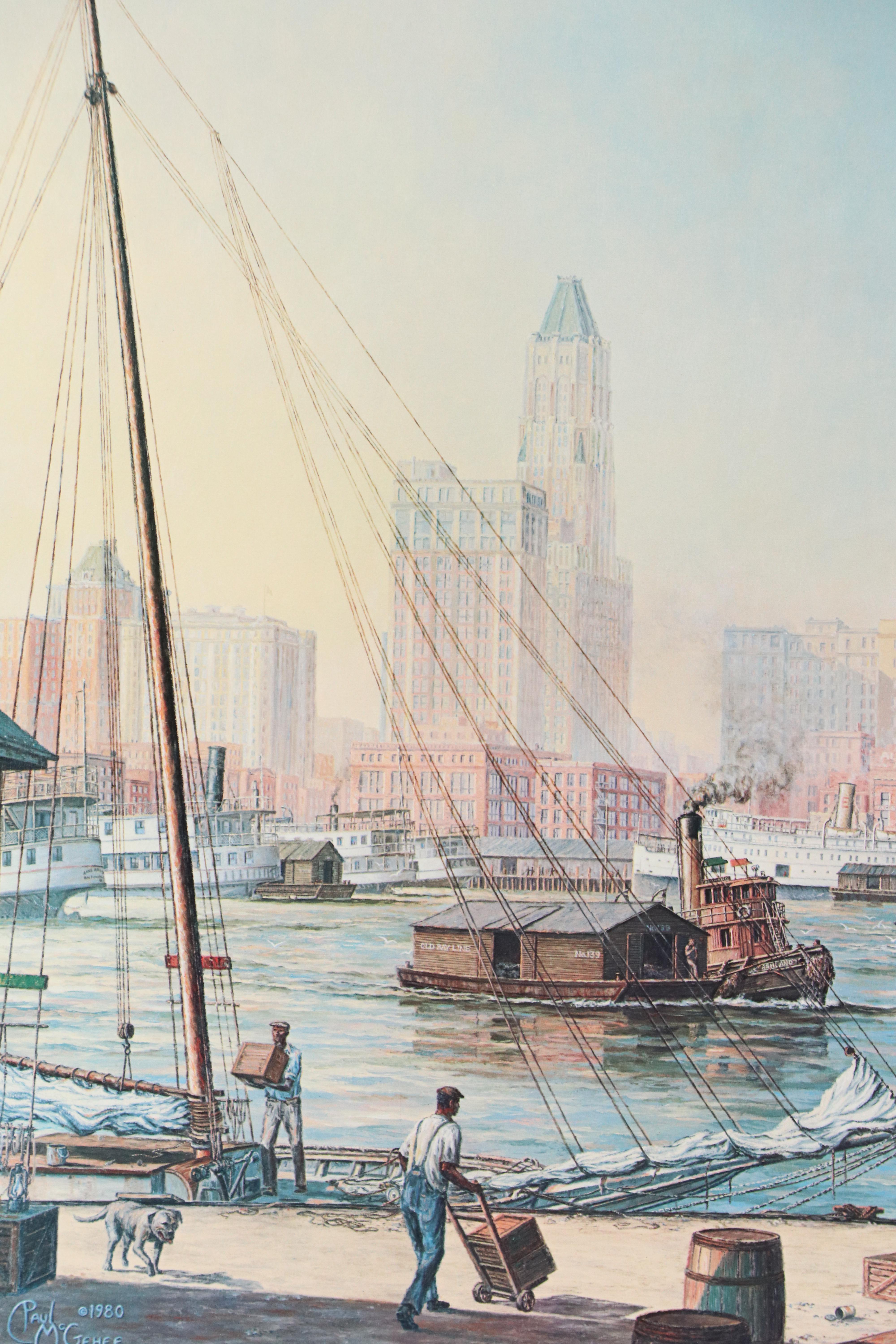 Paul McGehee Offset Lithograph "Baltimore," Circa 1980