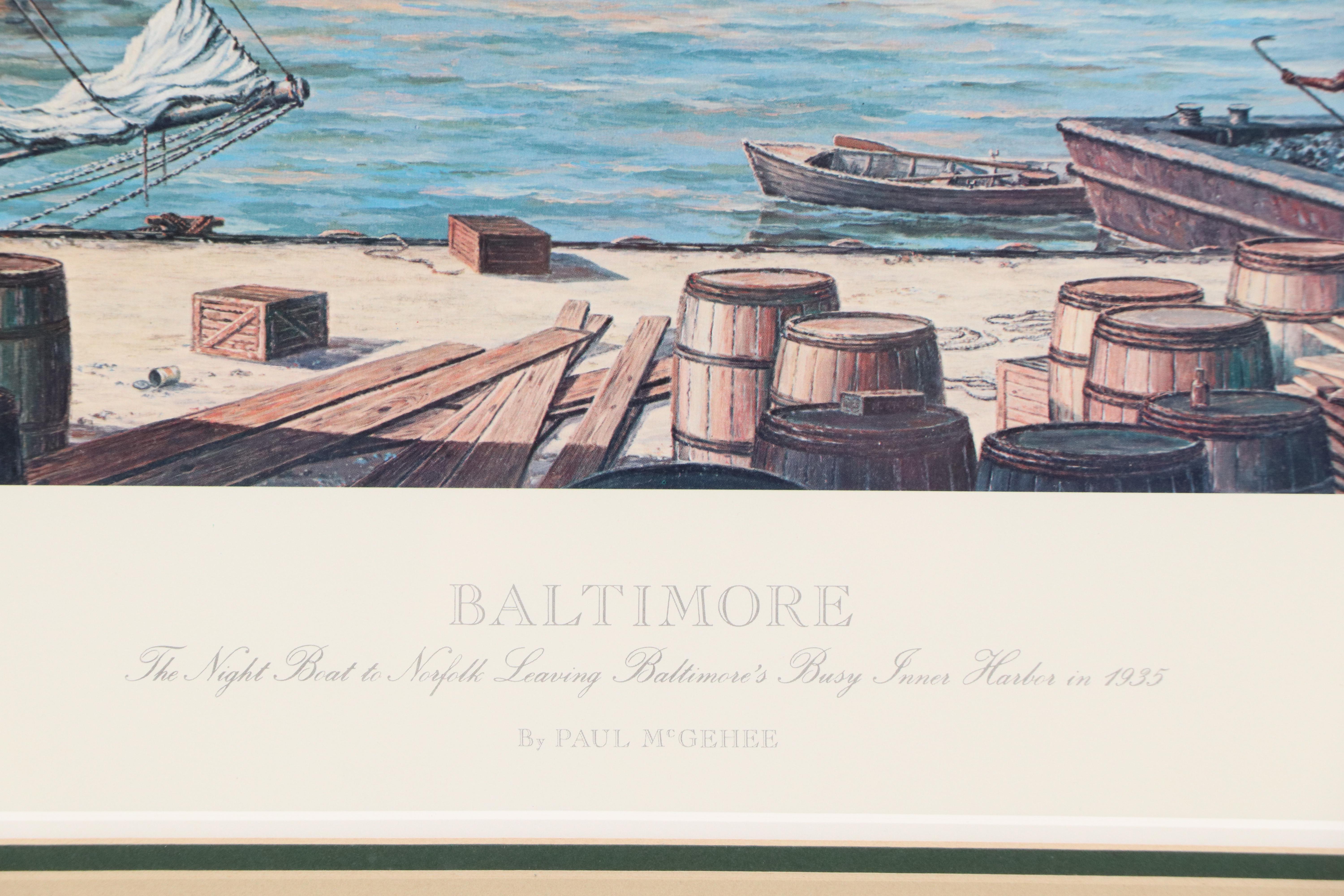 Paul McGehee Offset Lithograph "Baltimore," Circa 1980